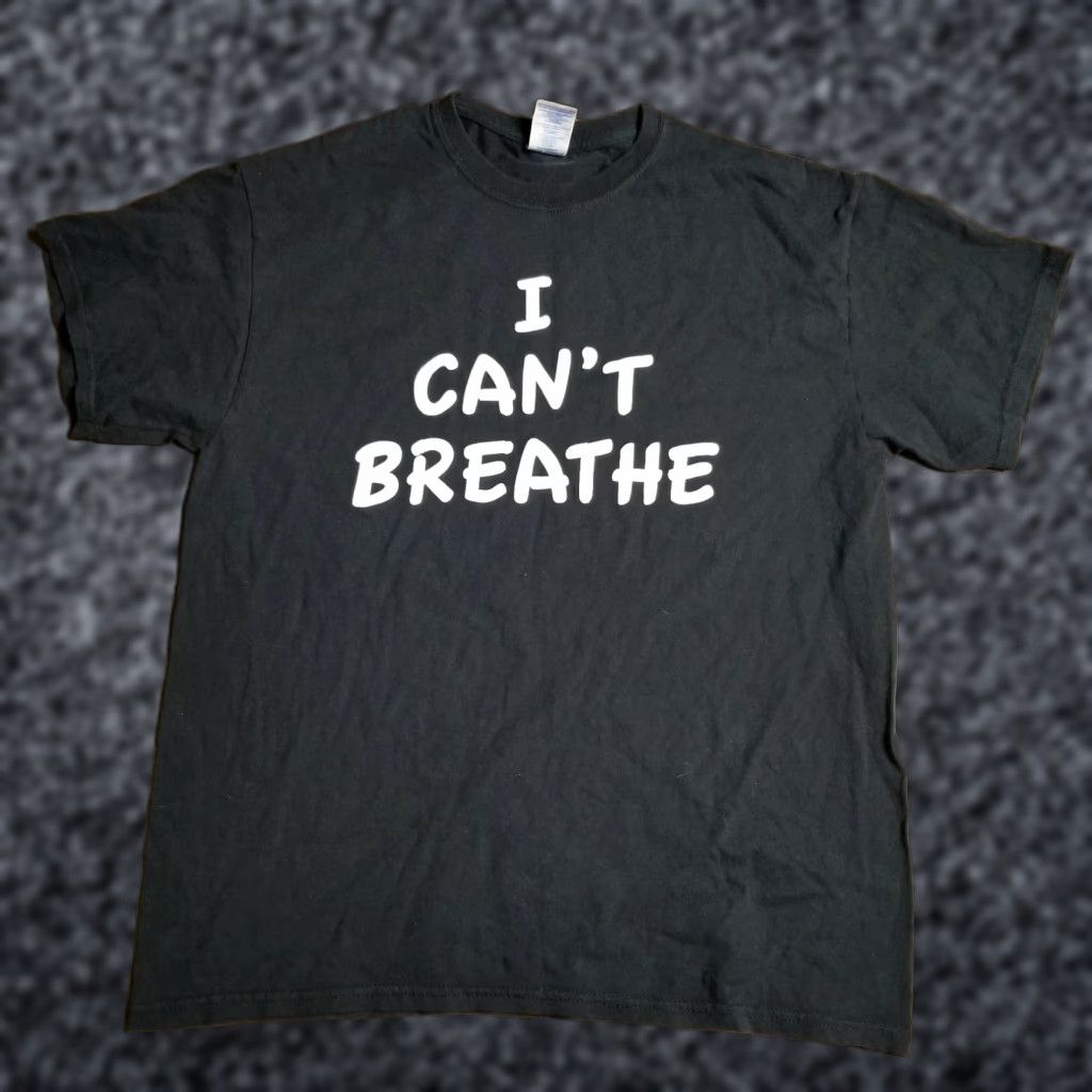 Vintage Mens L I Cant Breathe T-Shirt Protest Tee! Black Lives Matter Shirt Adult Large Black Cotton T-Shirt Mens Size US L / EU 52-54 / 3 - 1 Thumbnail