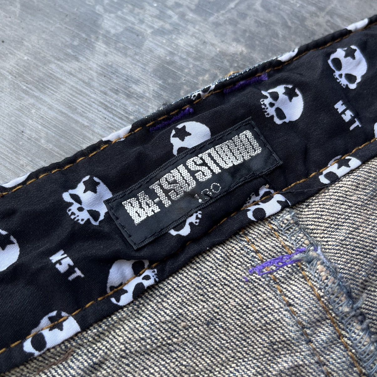 If Six Was Nine × Japanese Brand × KMRii Batsu studio mad punk skull short pants Size US 29 - 8 Thumbnail
