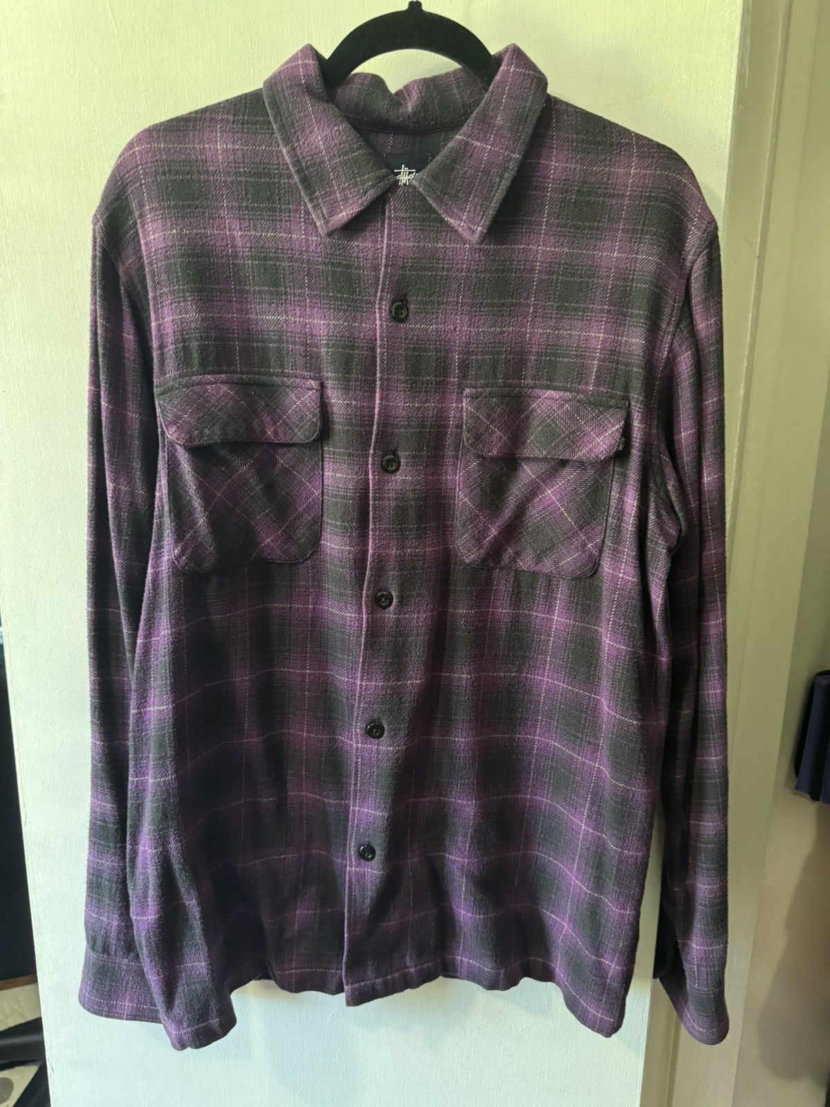 Stussy PURPLE STUSSY FLANNEL ASAP ROCKY TRAVIS SCOTT VIBE | Grailed