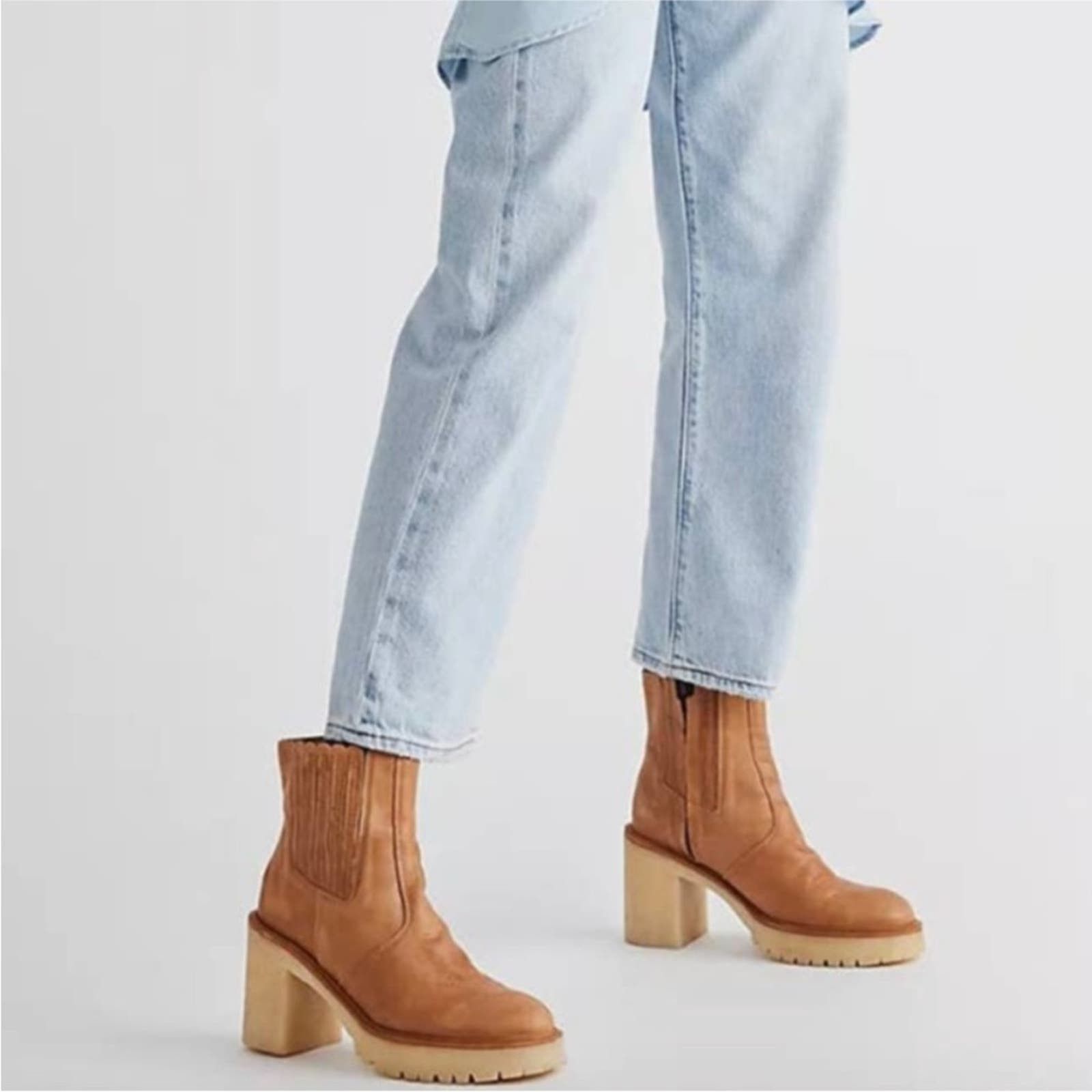 image of Free People James Suede Boot, New, Size 40 Or 10, Msrp $188 in Tan, Women's