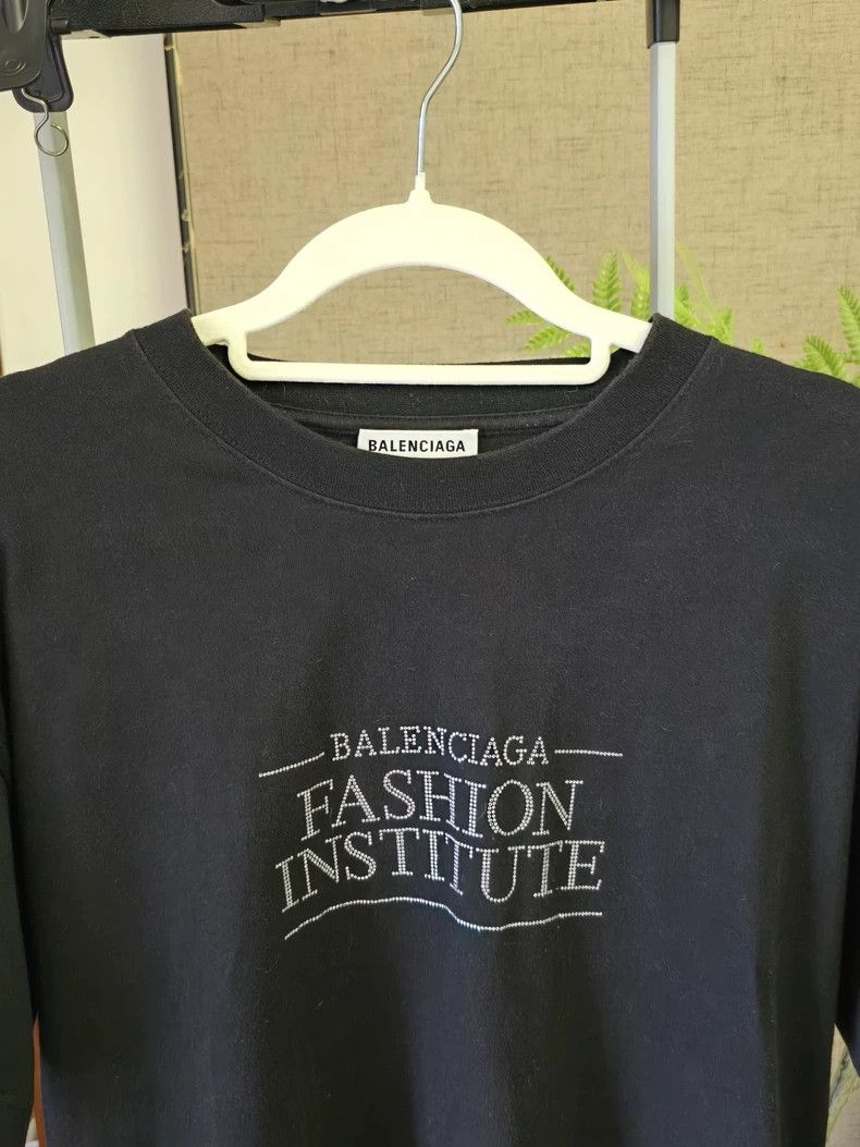Balenciaga Balenciaga Rhinestone slogan short sleeve Size US M / EU 48-50 / 2 - 2 Thumbnail
