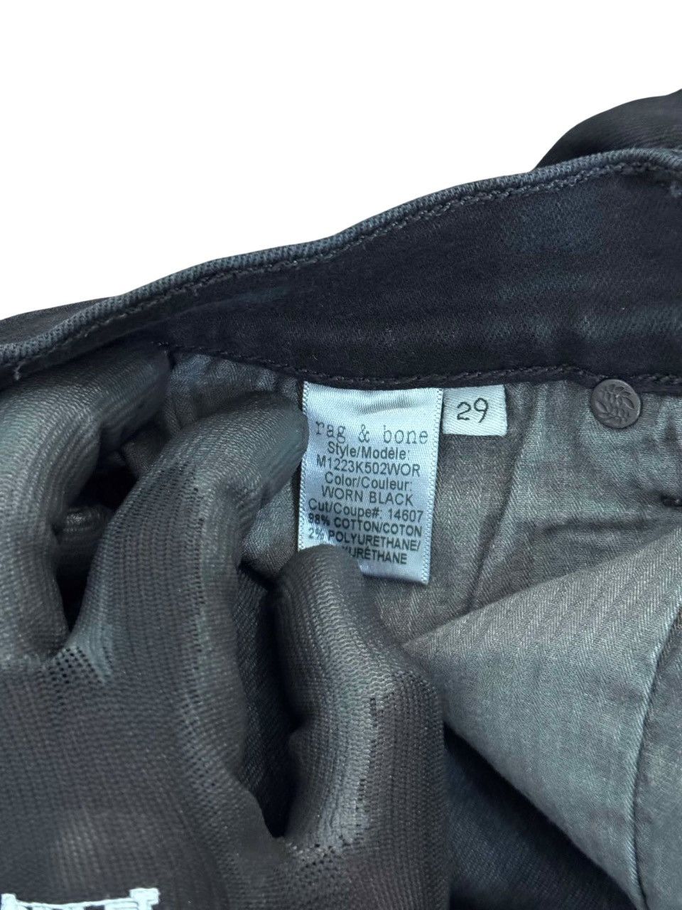 Rag & Bone Standard Issue Fit 2 Black Slim Jeans Size US 29 - 6 Thumbnail