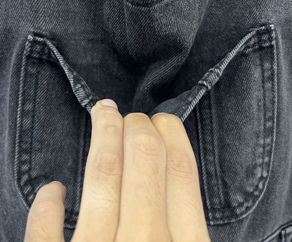 GU × Vintage GU Black Denim Overalls Size US 34 / EU 50 - 7 Thumbnail