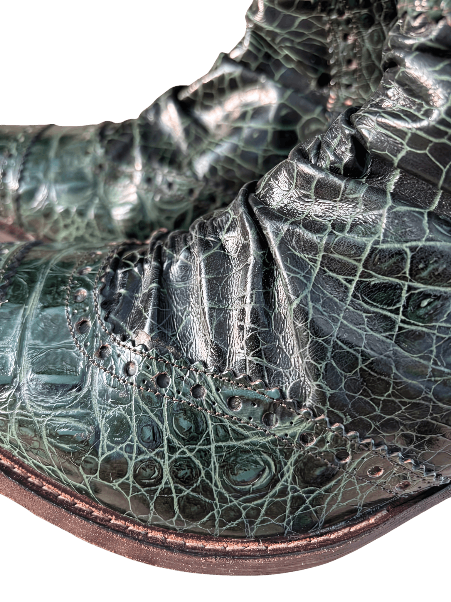 John Galliano CROCODILE LEATHER COWBOY BOOTS Size US 9.5 / EU 42-43 - 2 Thumbnail