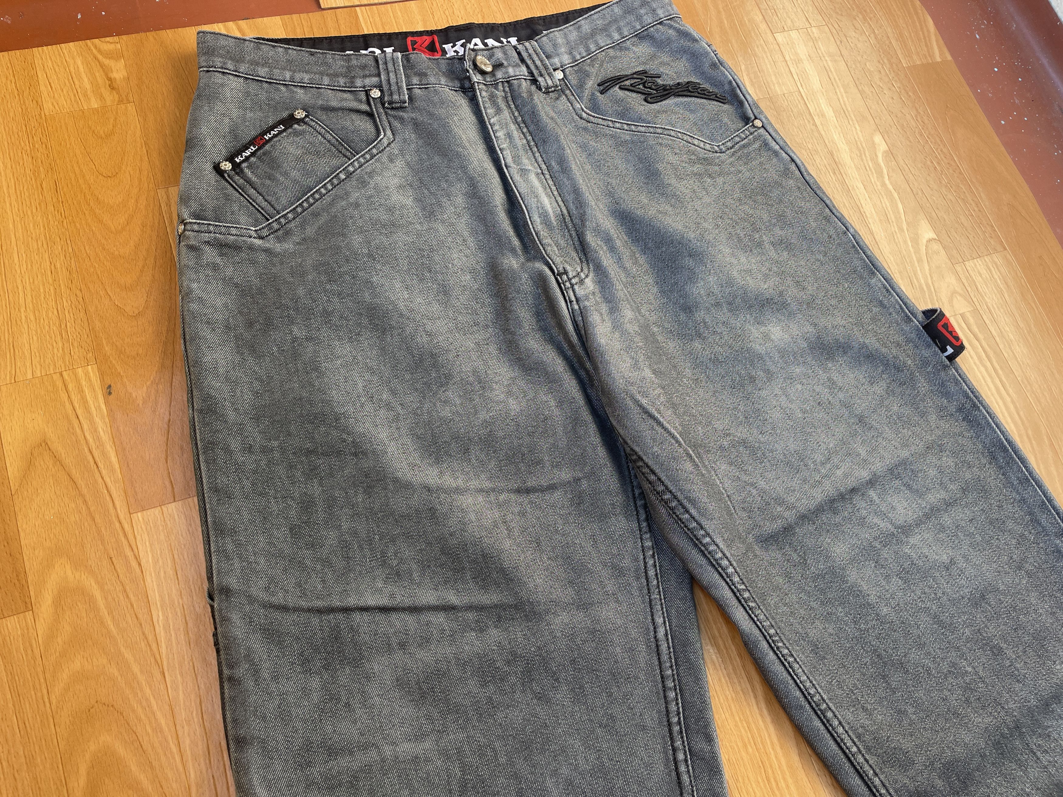 Karl Kani KARL KANI jeans shiny vintage baggy jeans silver metallic 34 Size US 34 / EU 50 - 10 Thumbnail