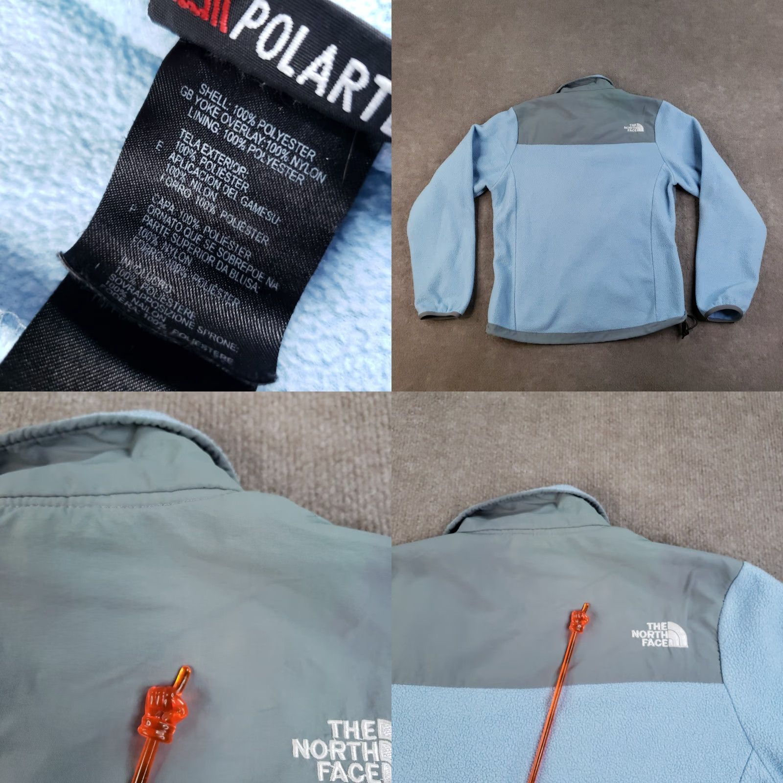 The North Face VINTAGE The North Face Denali Jacket Womens Small Blue Gray Full Zip Mock Neck Fleece Zz Size S / US 4 / IT 40 - 9 Thumbnail