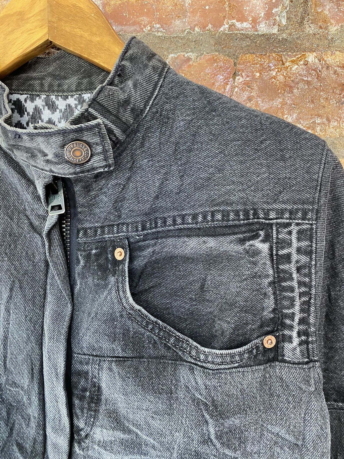 Japanese Brand × Nepenthes × Yasuyuki Ishii Vtg Cut and Rebuild Levis Ink Japan Waldes Zipper Size US XS / EU 42 / 0 - 5 Thumbnail