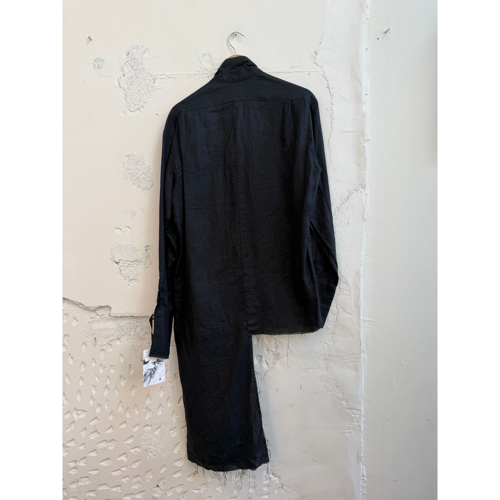 Greg Lauren Greg Lauren SAMPLE Black Linen Asymmetric Studio Kimono Size US L / EU 52-54 / 3 - 2 Thumbnail