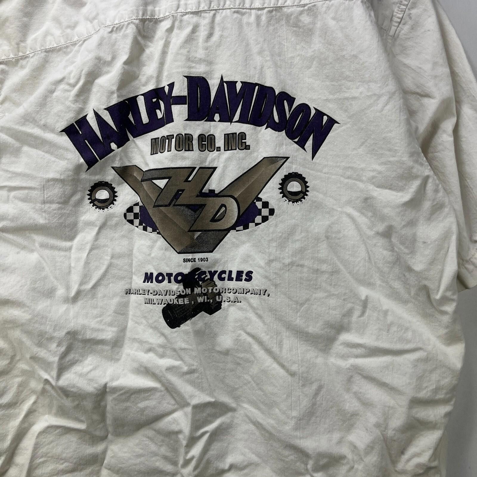 Harley Davidson Vintage '90s Harley-Davidson Eagle Button-Up Shirt XL Size US XL / EU 56 / 4 - 7 Thumbnail