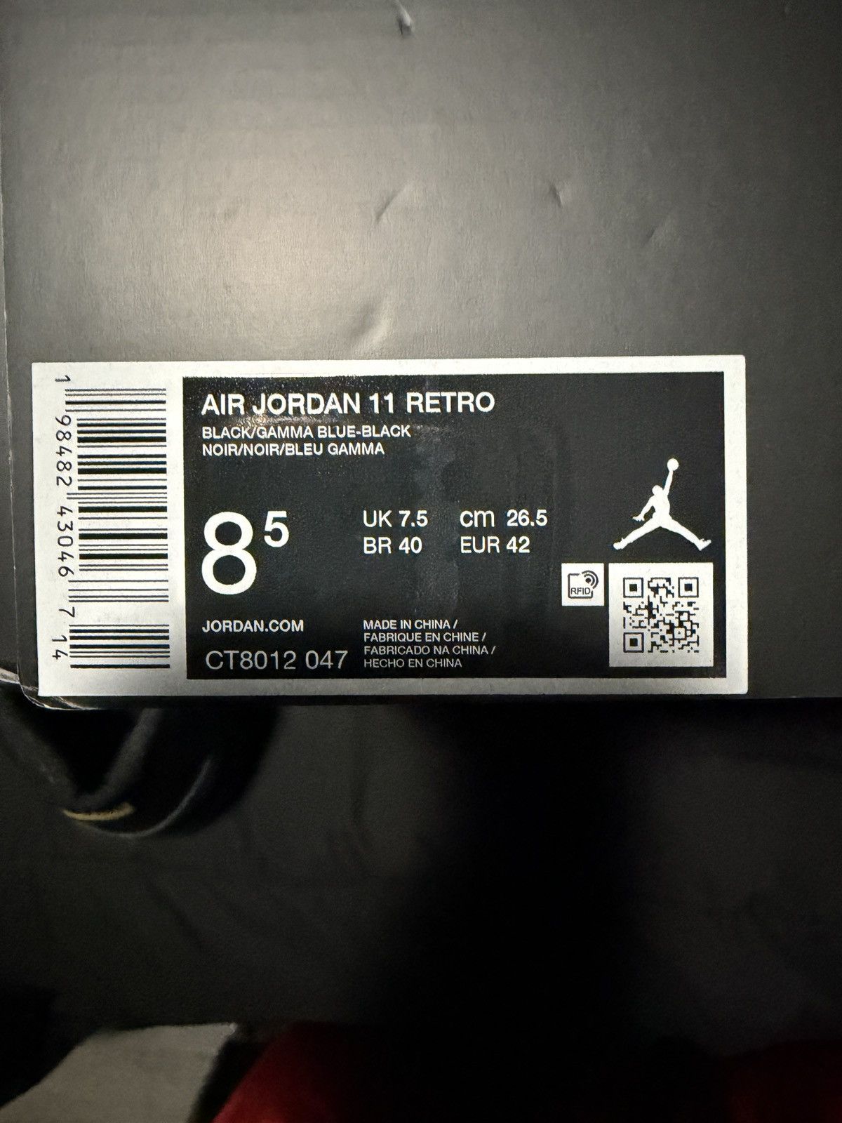Jordan Brand Gamma Blue Air Jordan 11 Retro Size US 8.5 / EU 41-42 - 9 Thumbnail