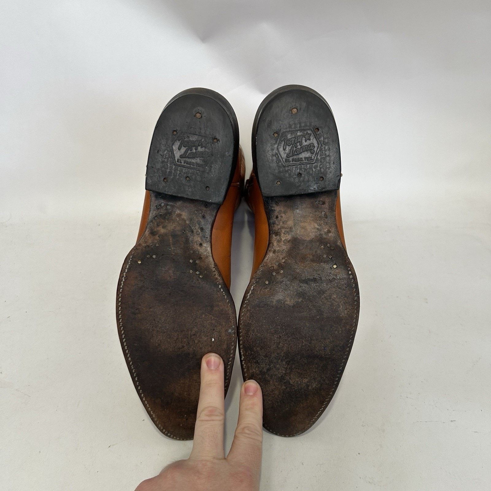 Tony Lama Vintage Tony Lama Cowboy Boots “Tan Brown” Black Label Size US 10.5 / EU 43-44 - 9 Thumbnail
