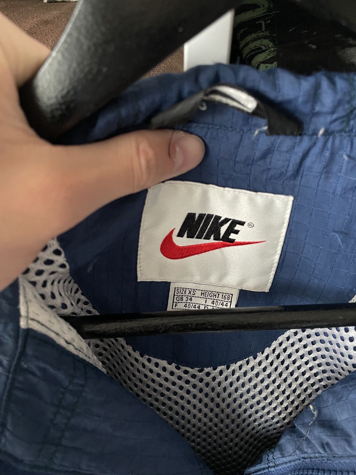 Japanese Brand Nike Vintage Track Jacket Big Swoosh Drill Japanese Cropped Size US M / EU 48-50 / 2 - 10 Thumbnail
