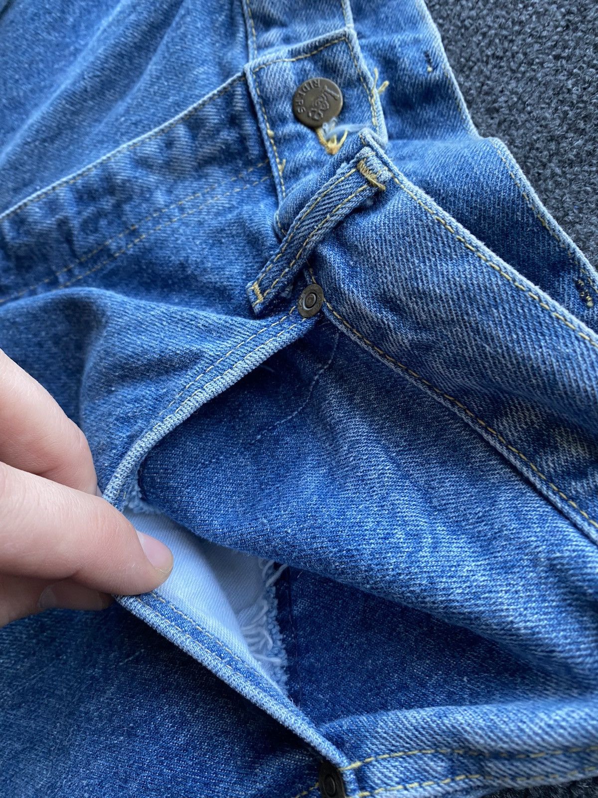Lee 🔥80s Lee riders archive union made blue washed light jeans Size US 36 / EU 52 - 19 Thumbnail