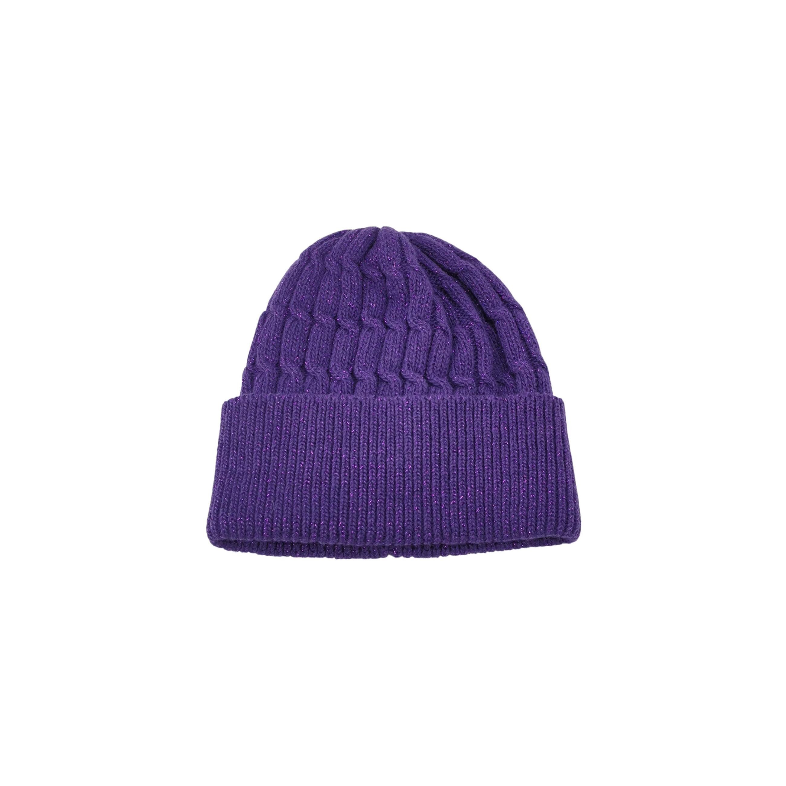 Gucci Gucci Purple Metallic Knit Beanie ONE SIZE Size ONE SIZE - 1 Thumbnail