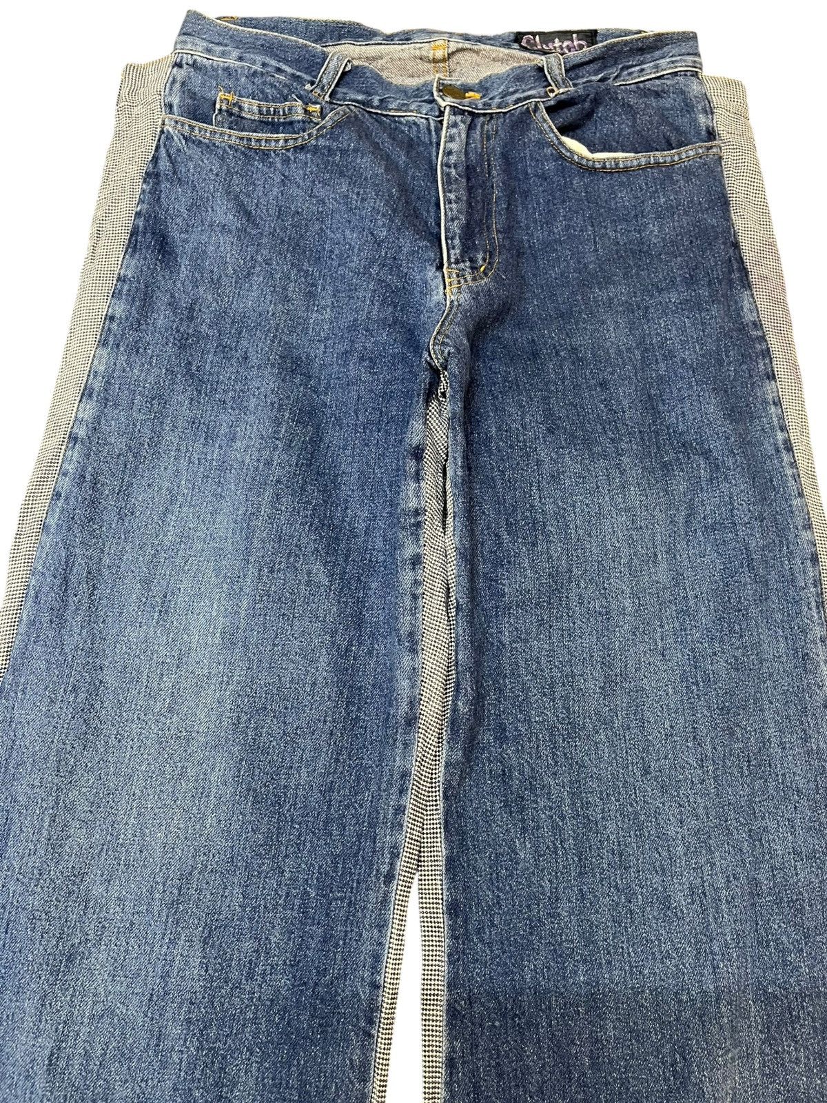 Japanese Brand Vintage Clutch Exclusive Flare Hybrid Denim Size US 28 / EU 44 - 2 Thumbnail