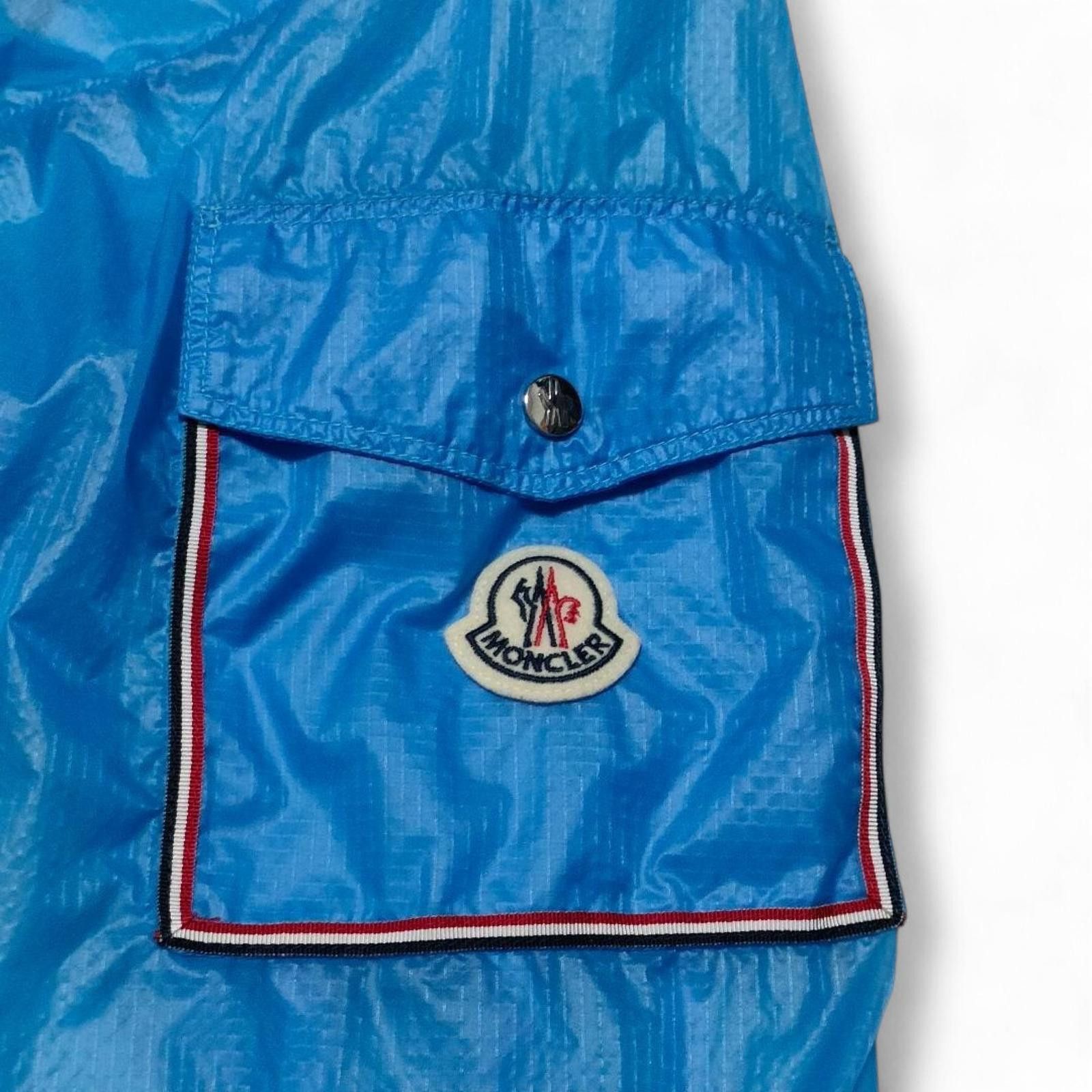 Moncler Moncler - Blue Lightweight Hooded Windbreaker Jacket Size US M / EU 48-50 / 2 - 4 Thumbnail