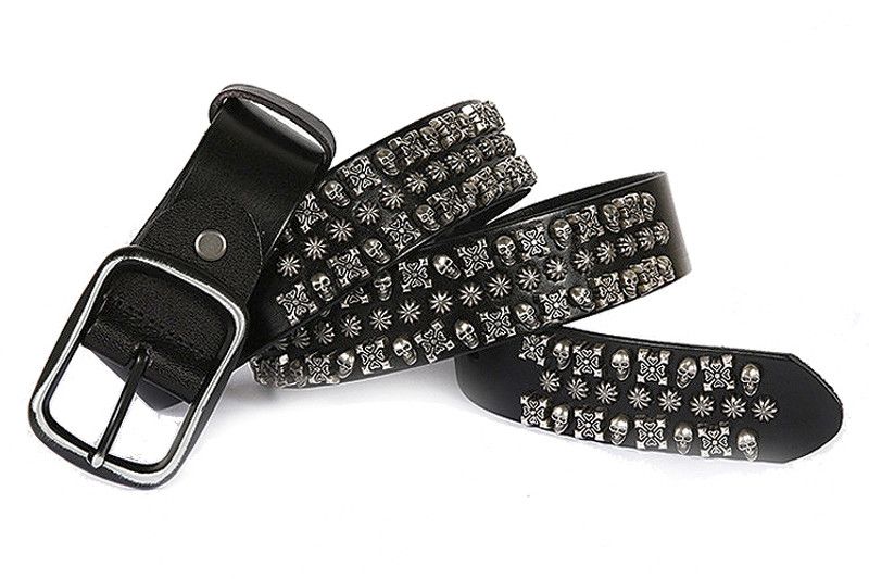 Japanese Brand Decorative skull rivet belt Size ONE SIZE - 3 Thumbnail