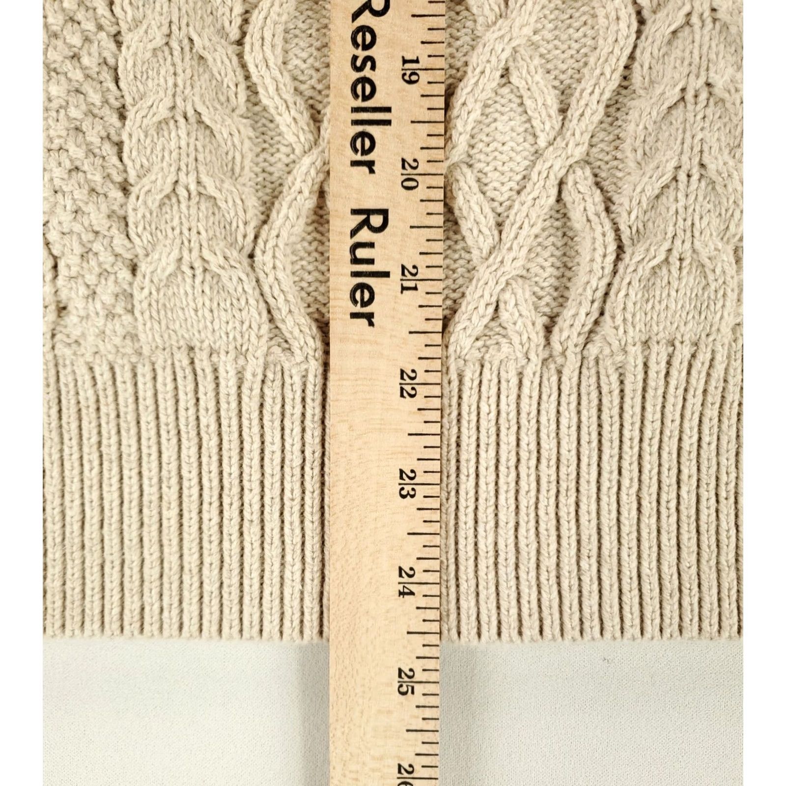 J.Crew J.CREW Sweater Cable Knit Cotton White Long Sleeve Mens L Pullover Shirt Size US L / EU 52-54 / 3 - 5 Thumbnail