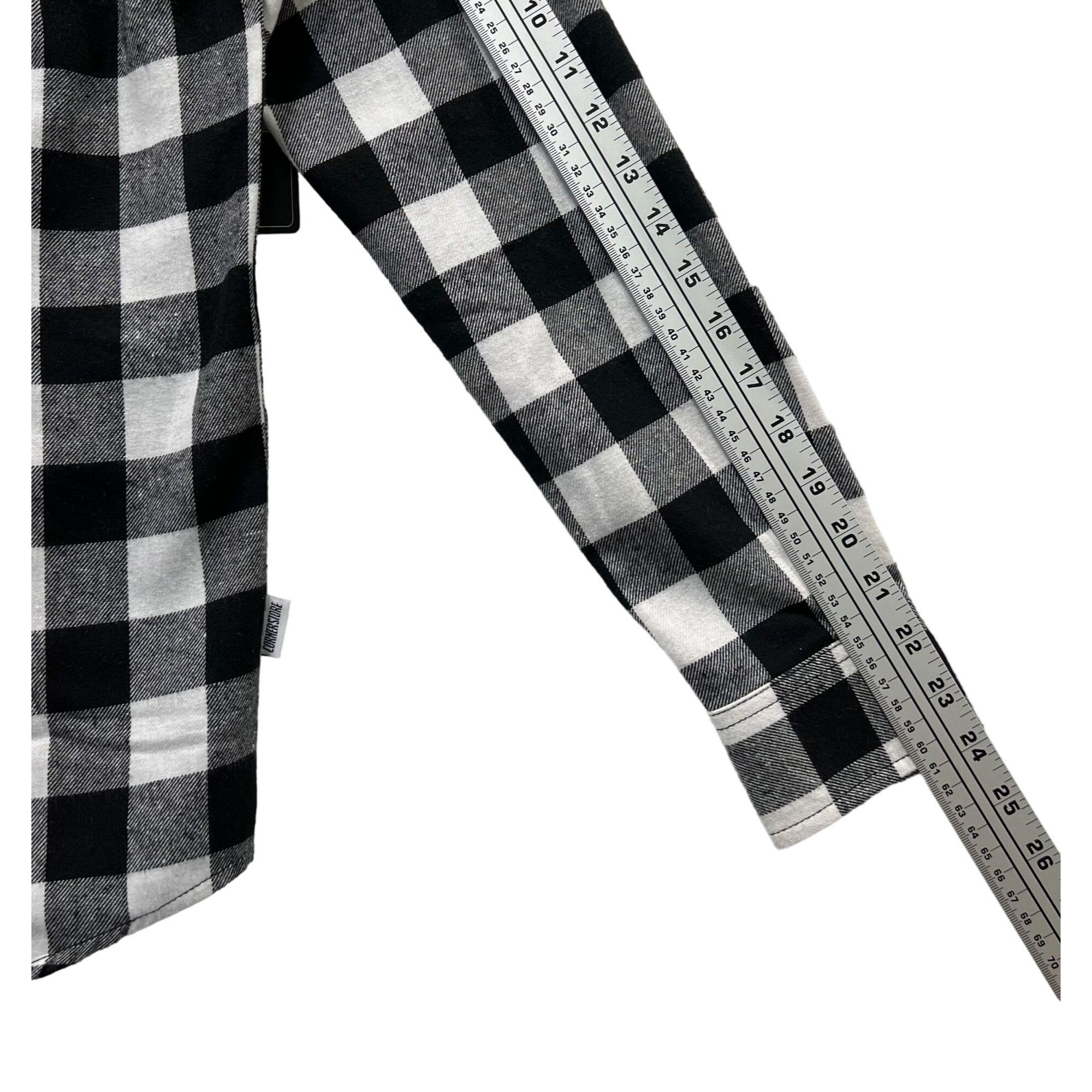 Other Cornerstore Bodega - Men's Long Sleeve Plaid Shirt - Black/W Size US XS / EU 42 / 0 - 7 Thumbnail
