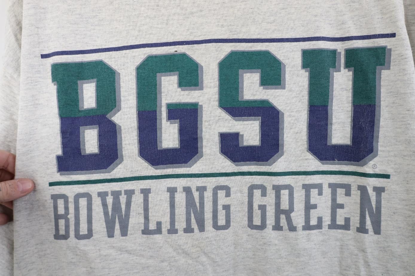 Vintage Vintage 90s Bowling Green State University T-Shirt Gray USA Size US XL / EU 56 / 4 - 4 Thumbnail