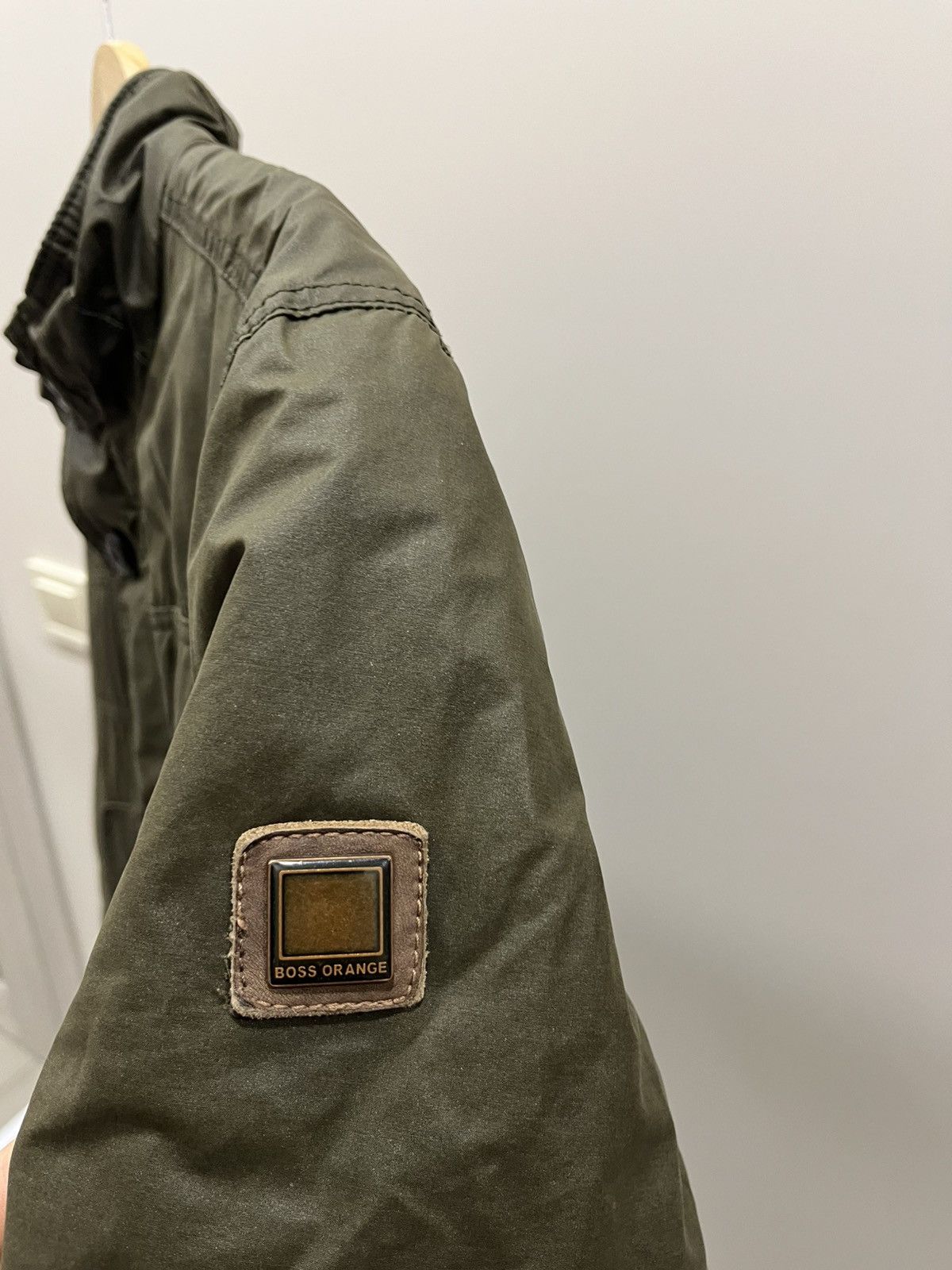 Leather Vintage Hugo Boss 90s Archive Military Jacket Leather Waxed Size US L / EU 52-54 / 3 - 5 Thumbnail