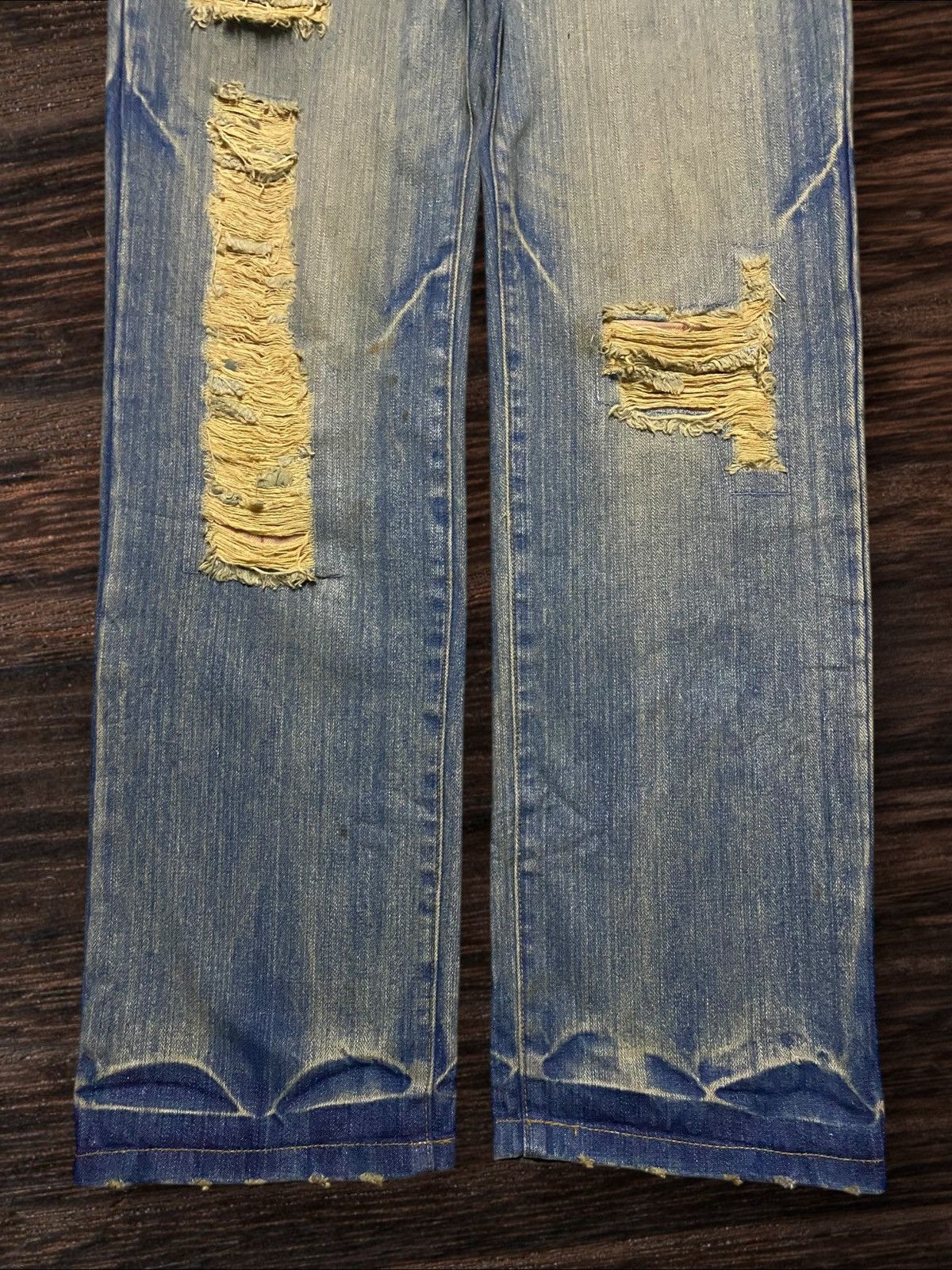 Japanese Brand Vintage Japanese Brand Mud Wash Distressed Loose Jeans Size US 32 / EU 48 - 5 Thumbnail