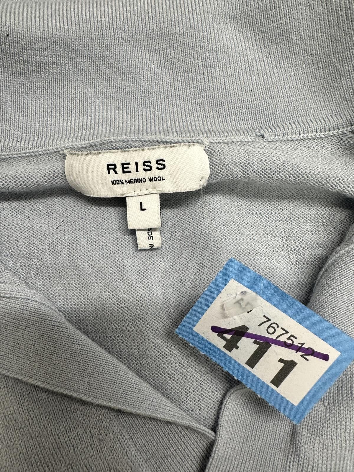 Reiss Reiss Light Blue Merino Wool Polo Shirt Large Size US L / EU 52-54 / 3 - 2 Thumbnail