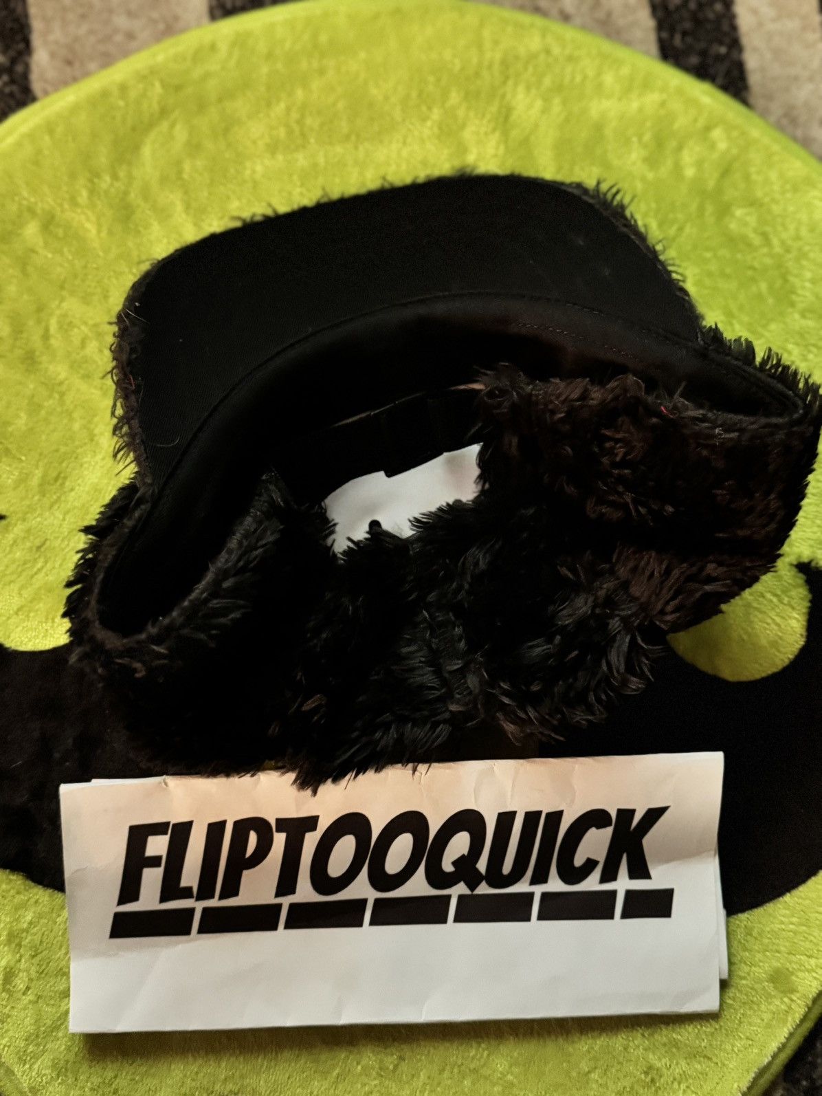 Supreme Fuzzy Camp Cap Black FW24 Size ONE SIZE - 3 Thumbnail