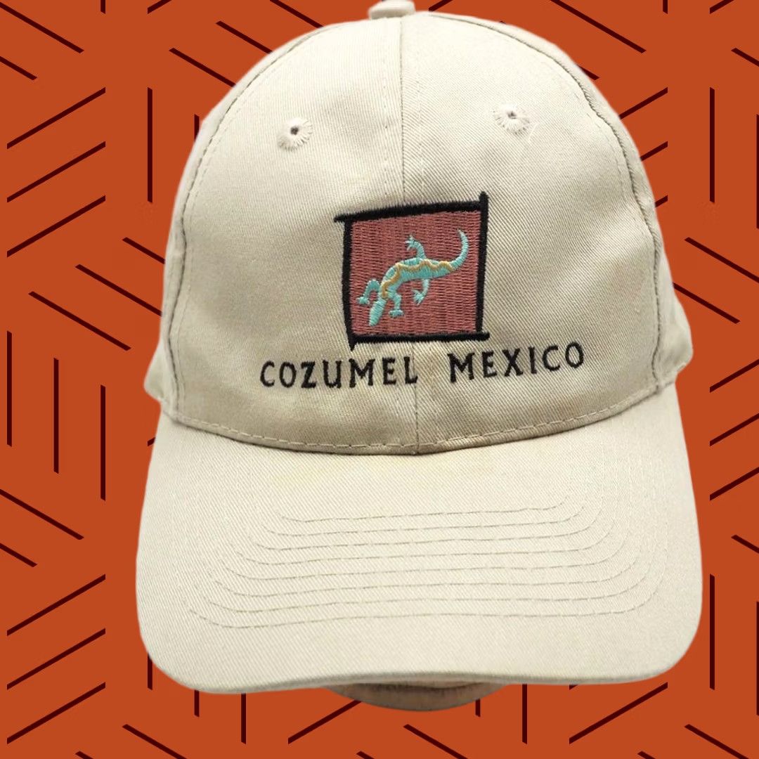 Vintage VINTAGE Cozumel Mexico Hat Cap Adjustable Snapback 1980's Black Unisex Adults Size ONE SIZE - 1 Thumbnail