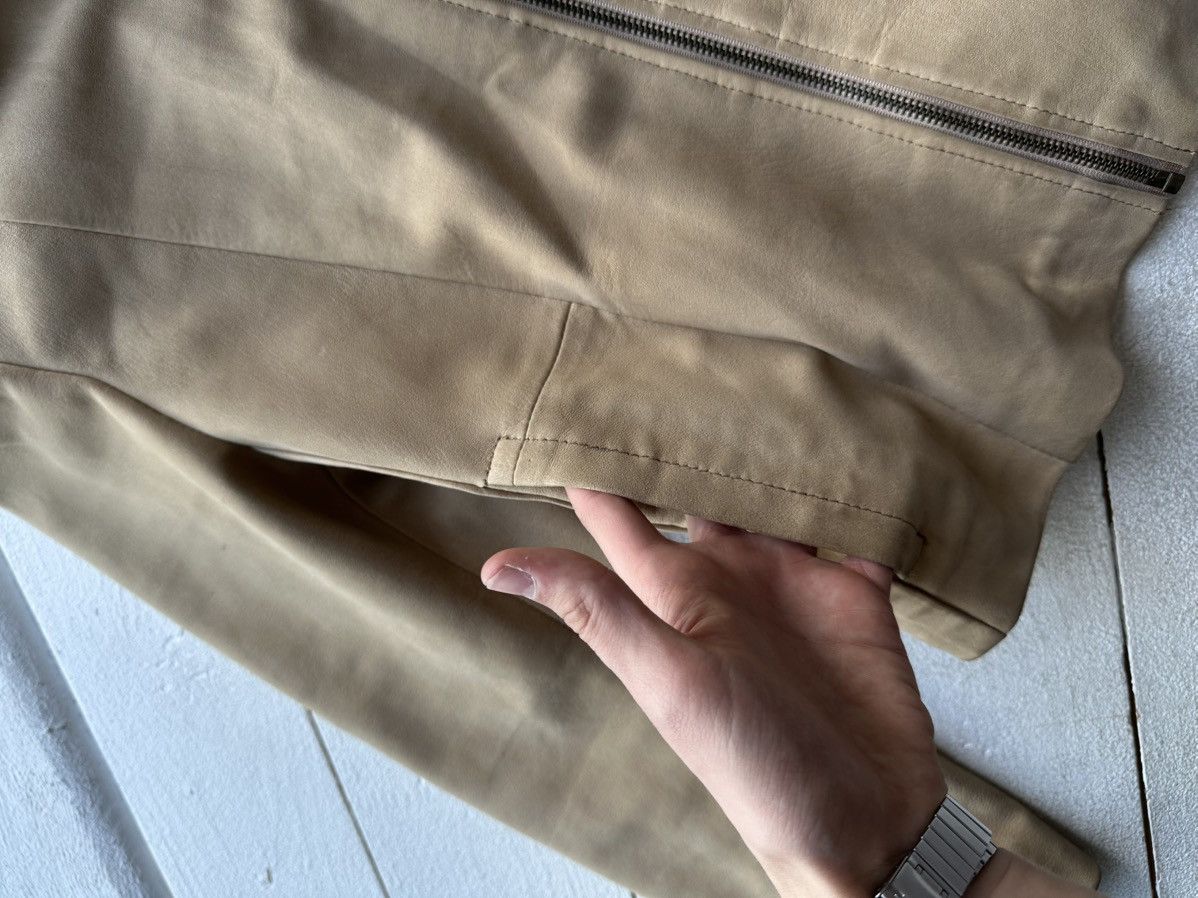 Other 🚨Y2K RICK OWENS TYPE DIRTY SLIM FIT ZIP LEATHER JACKET Size S / US 4 / IT 40 - 7 Thumbnail