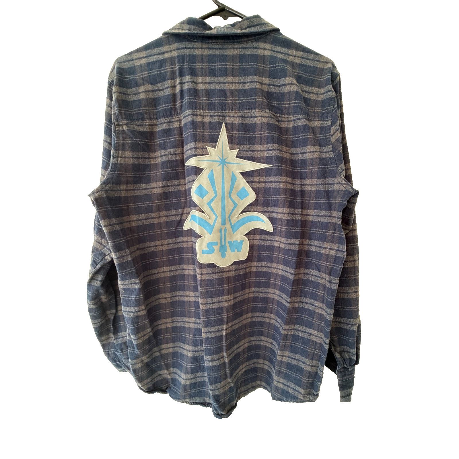 Star Wars Star Wars Ahsoka Tano Flannel Plaid Button Up Shirt Blue L Size XL / US 12-14 / IT 48-50 - 2 Thumbnail