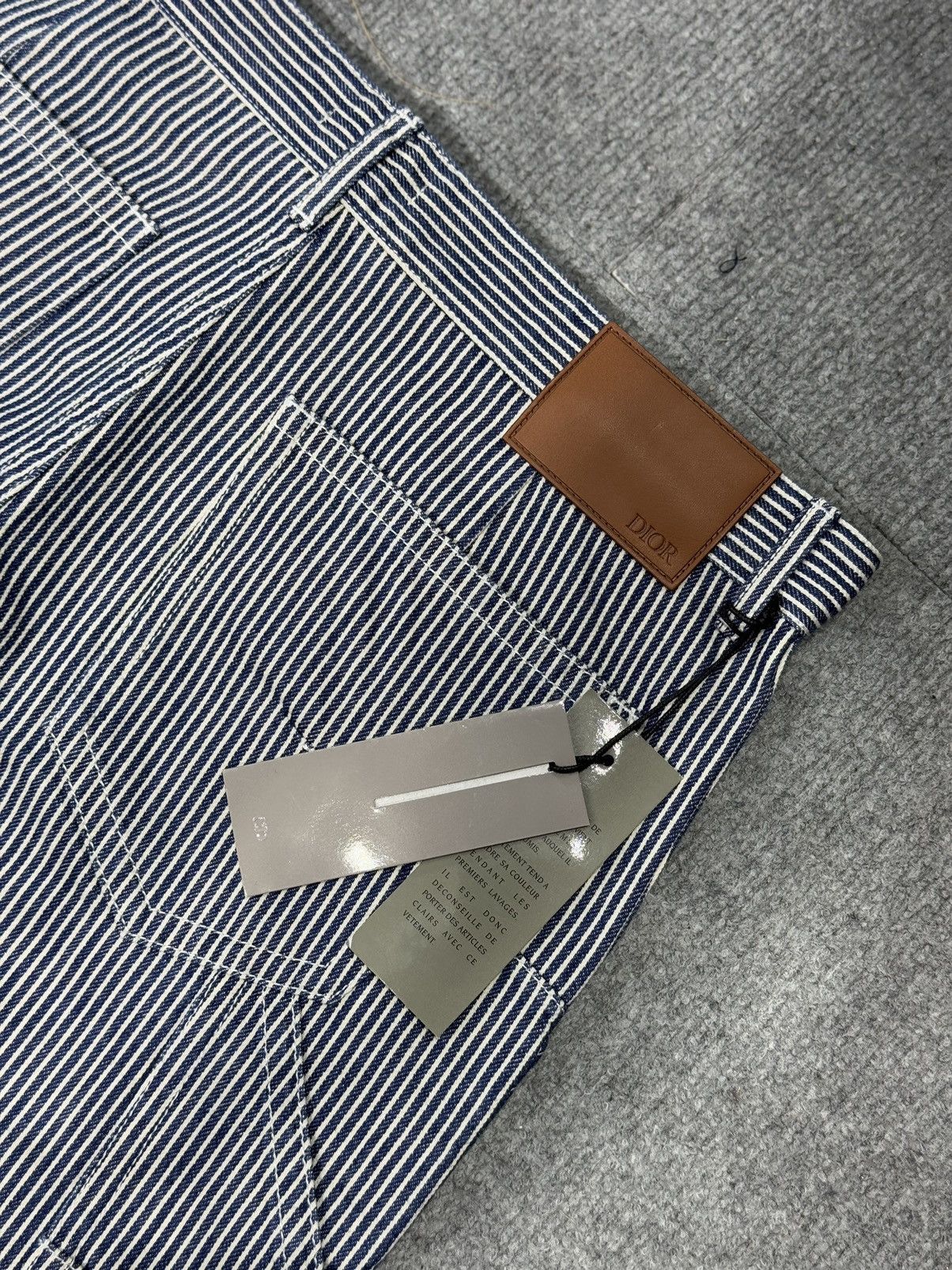 Dior Dior Striped Carpenter Heart CD Embossed Pants Size US 31 - 10 Thumbnail