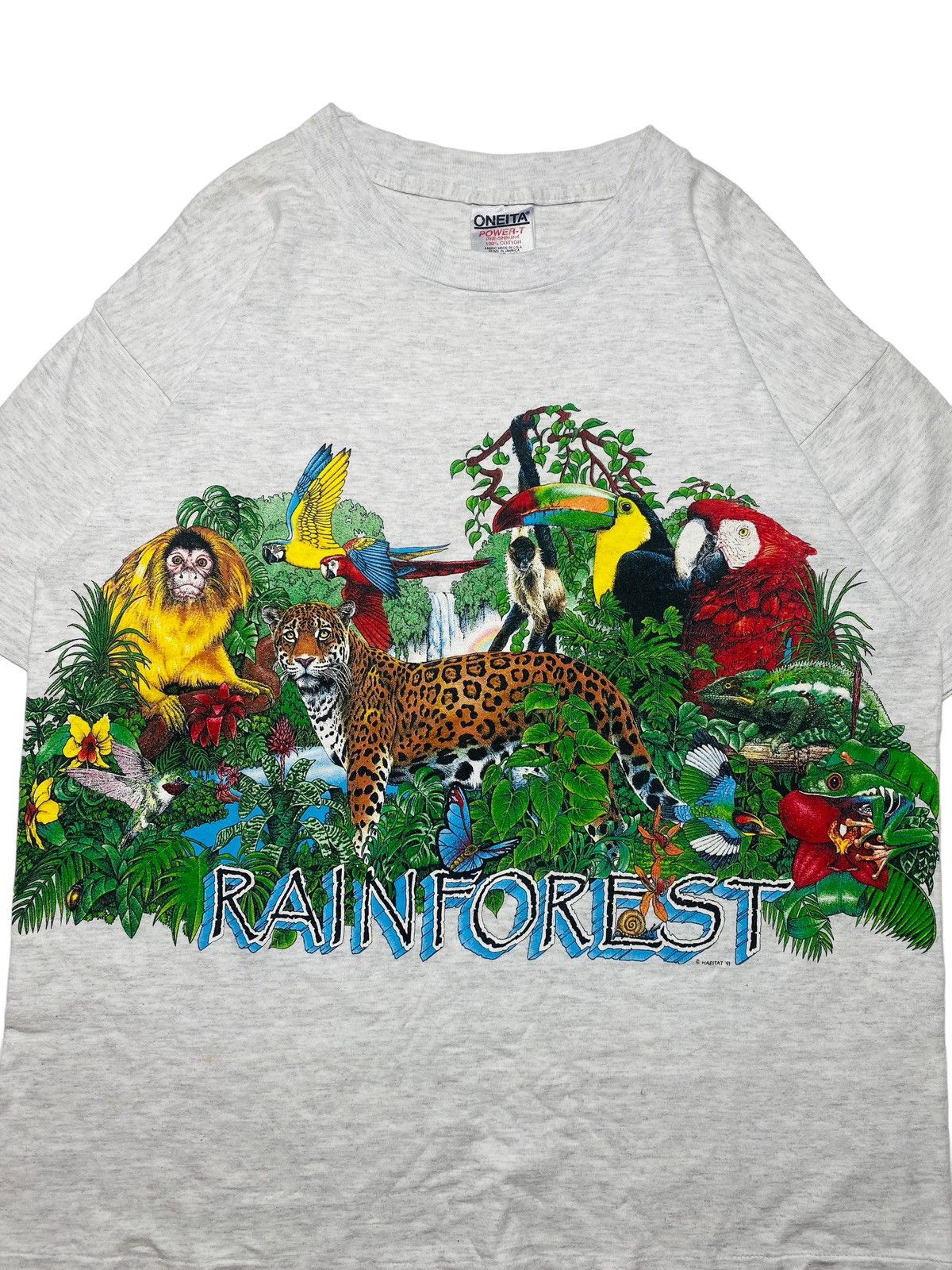 Habitat × Hysteric Glamour × Japanese Brand 1991 Habitat Oneita - Flora & Fauna T-Shirt Size US L / EU 52-54 / 3 - 4 Thumbnail