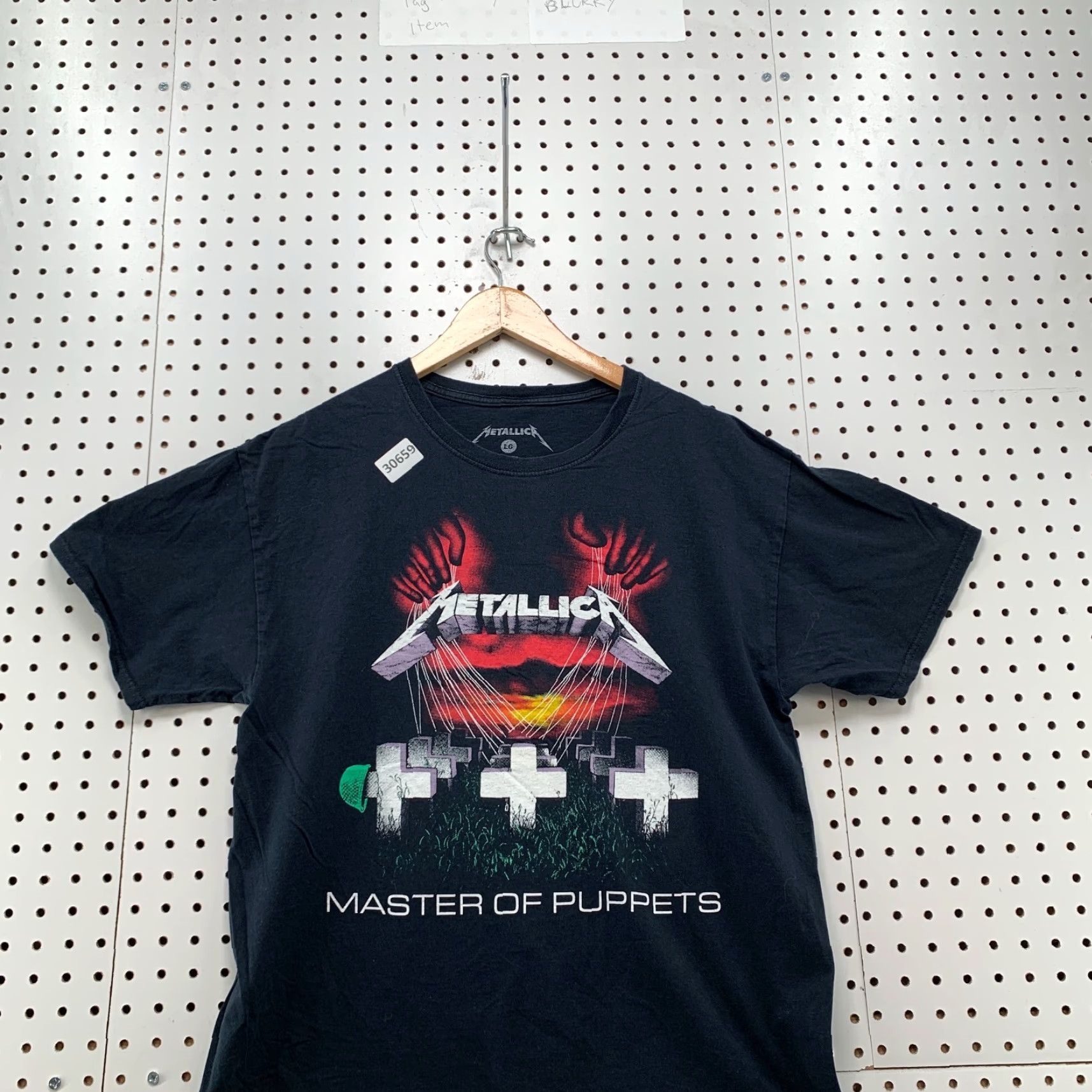 Etro Metallica Masters Of Puppet Shirt Mens M Band Music Blue Cotton Short Sleeve Crew Neck T-Shirt 21x27 Retro Unisex Adults Size US M / EU 48-50 / 2 - 2 Thumbnail