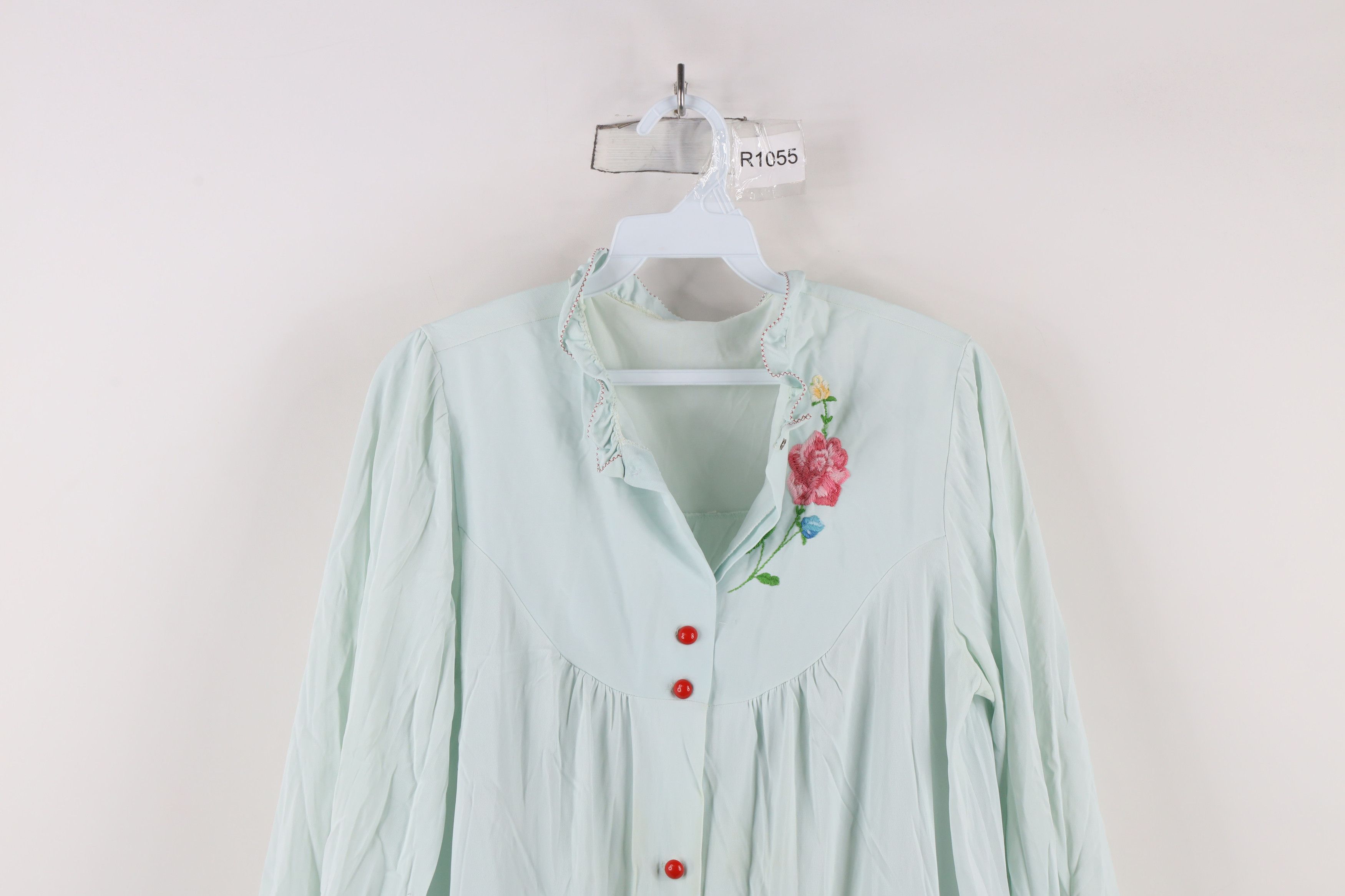Vintage Vintage 70s Streetwear Silky Flower Muu Muu Night Gown Size M / US 6-8 / IT 42-44 - 2 Thumbnail
