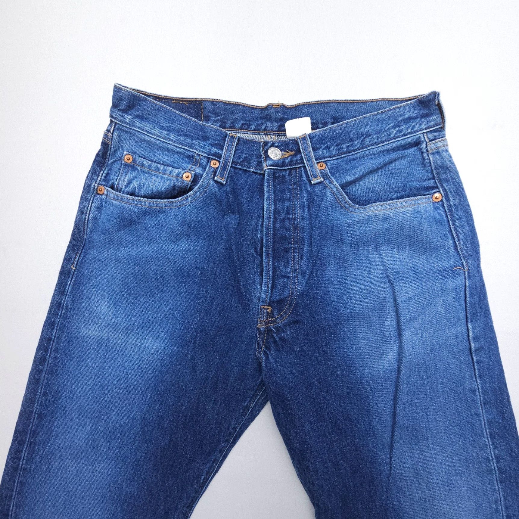 Levi's VINTAGE Levi's 501 Jeans Denim Button Fly 32 x 29 Adult Regular Dark Blue 90s USA Mens Size US 32 / EU 48 - 6 Thumbnail