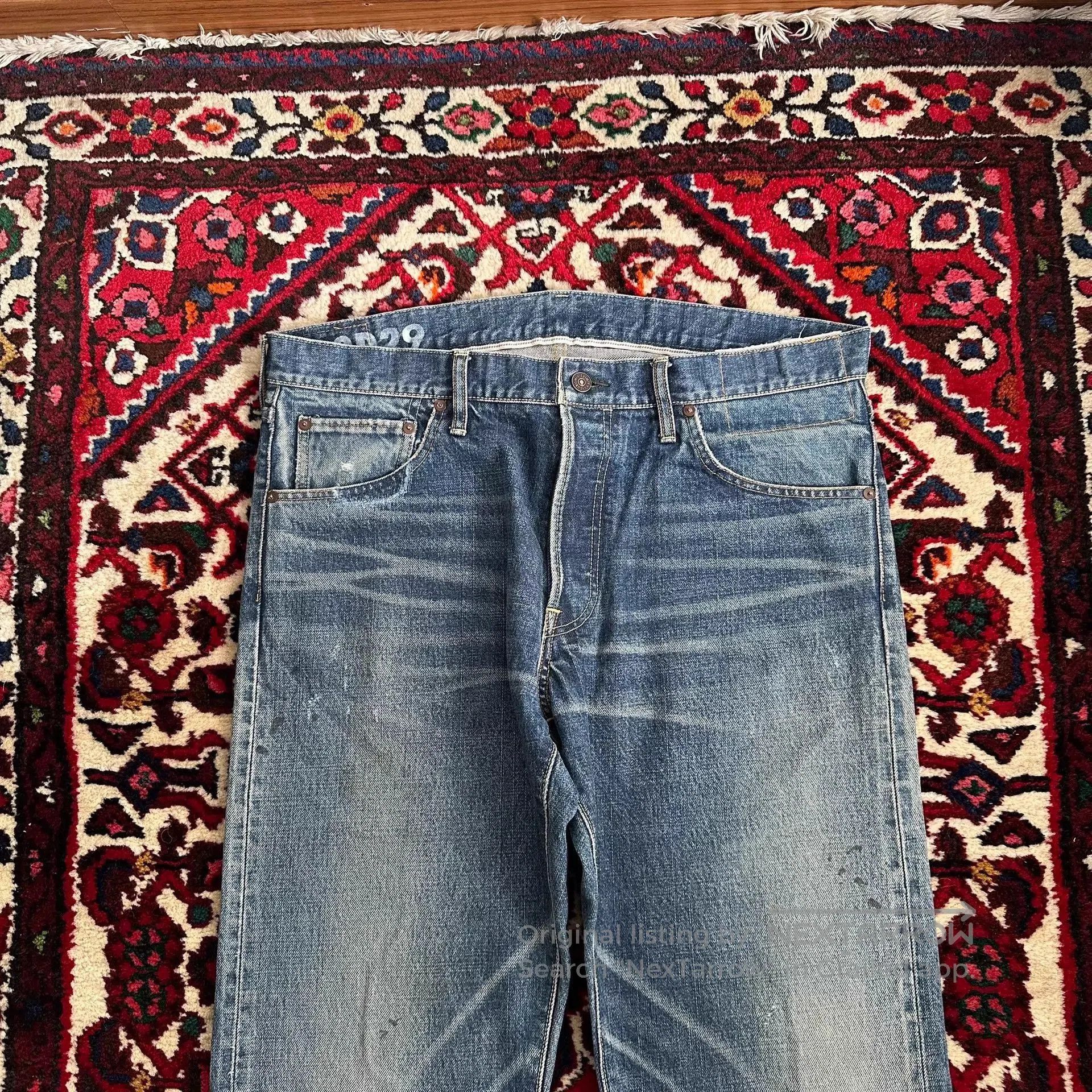 Visvim Blue Denim Jeans with Distressed Fade. Size US 36 / EU 52 - 3 Thumbnail