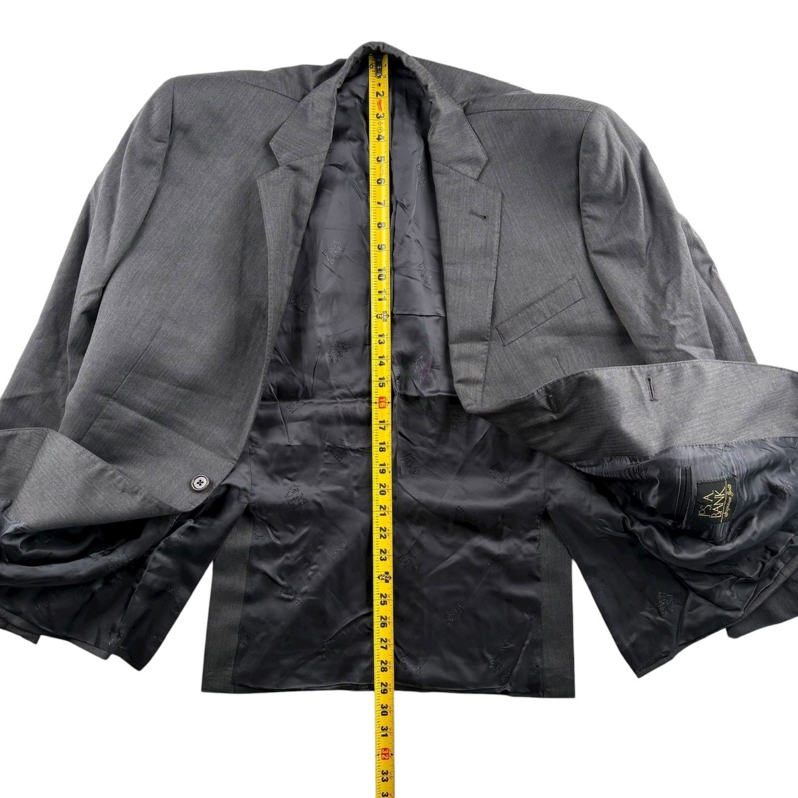 Jos. A. Bank Jos. A. Bank Men’s 100% Wool Blazer Jacket Gray • 44R Size 44R - 6 Thumbnail