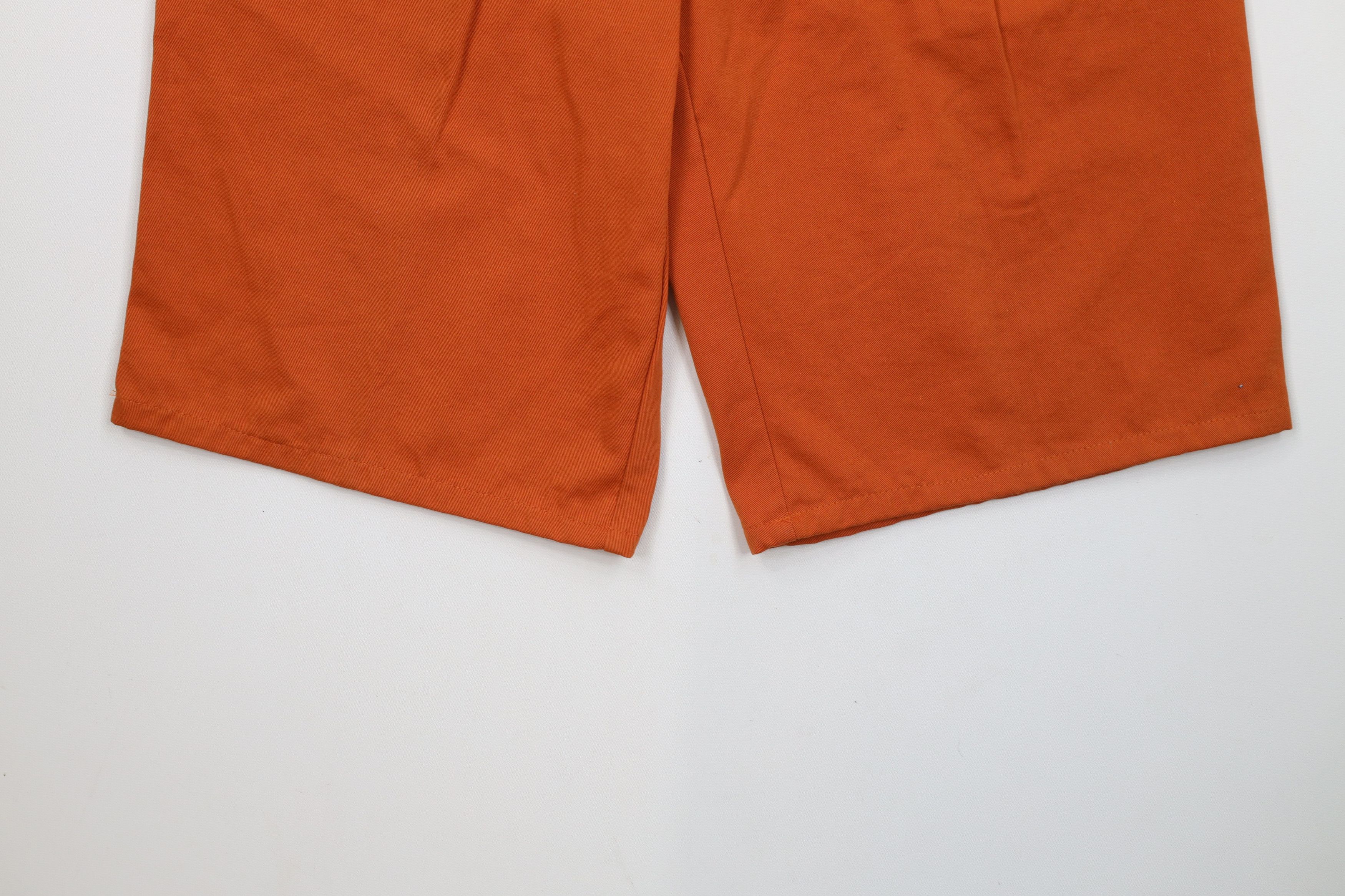 Vintage Deadstock Vintage 90s Streetwear Pleated Chino Shorts Orange Size US 28 / EU 44 - 4 Thumbnail
