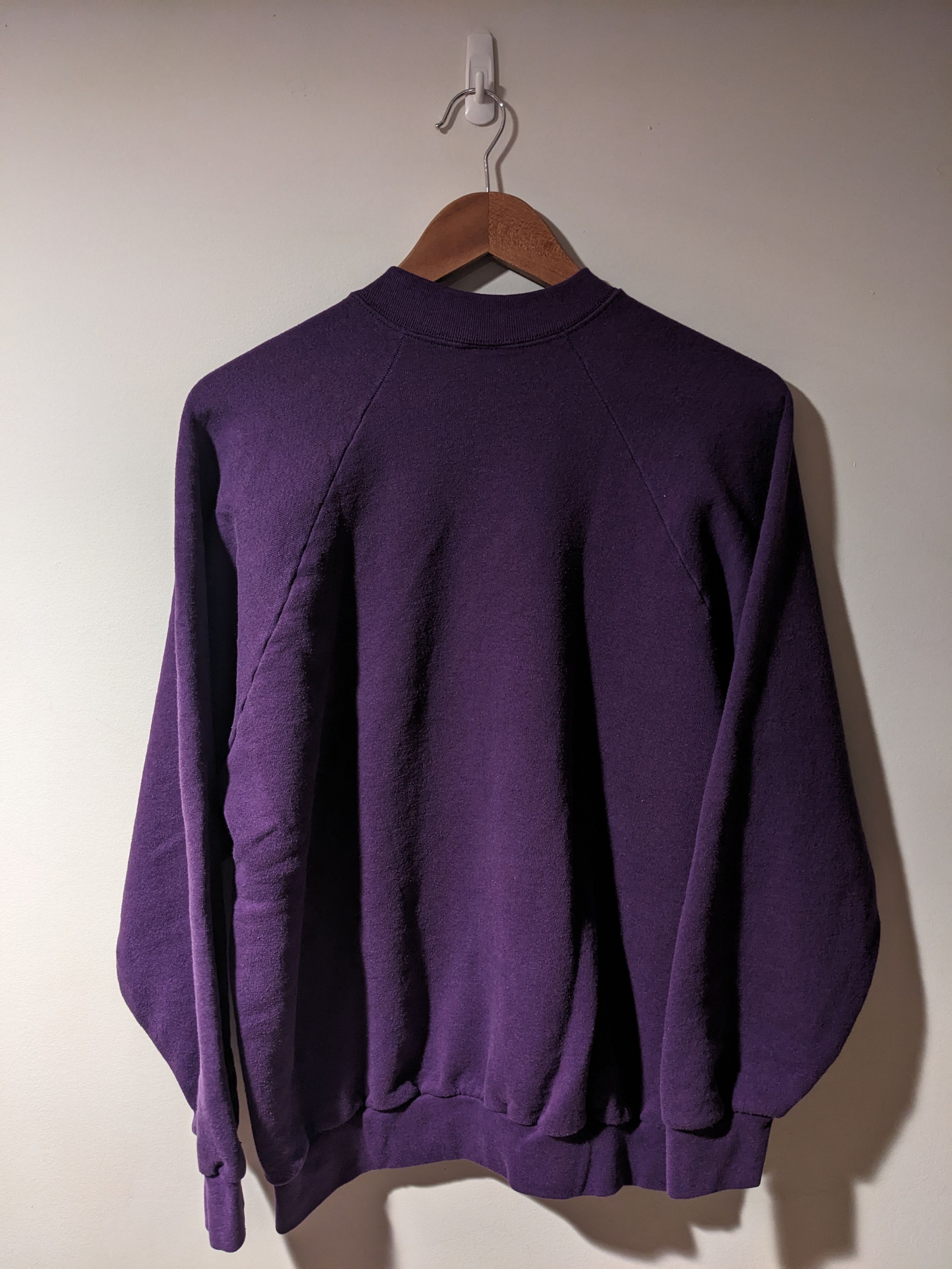 Fruit Of The Loom × Vintage Vintage 90s Fruit of the Loom Blank Essential Sweatshirt Size US XL / EU 56 / 4 - 4 Thumbnail