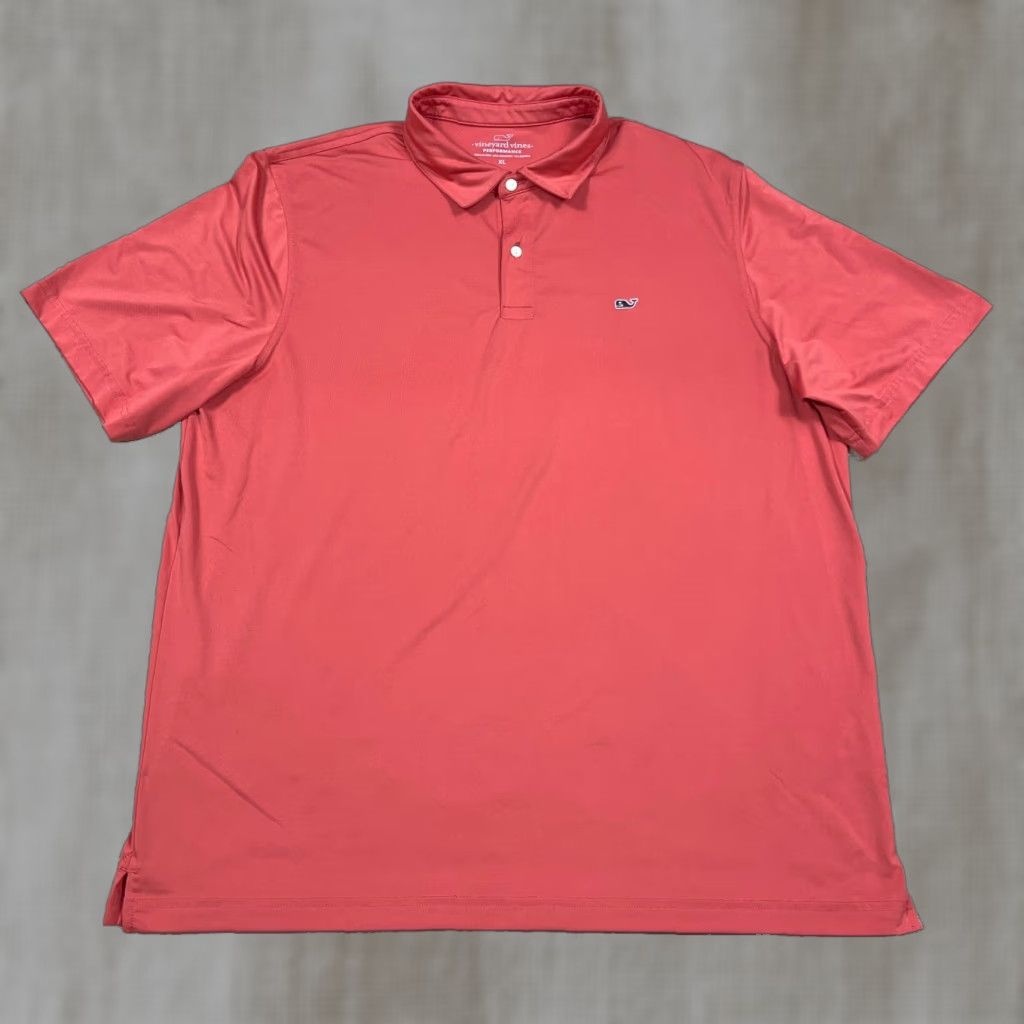 Vineyard Vines VINEYARD VINES Polo Shirt Men XL Pink Performance Solid Wicking Salmon Golf Polo Size US XL / EU 56 / 4 - 1 Thumbnail