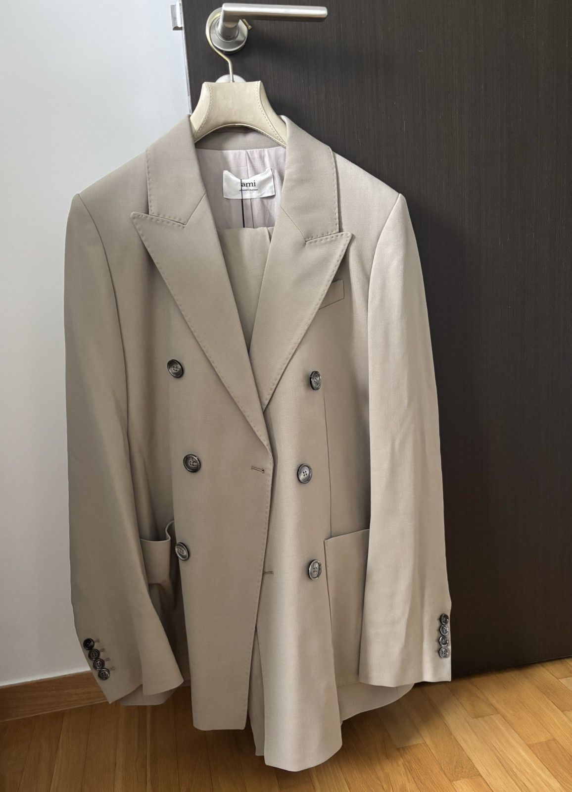 AMI Ami double breasted peak lapel suit Size 46R - 2 Thumbnail