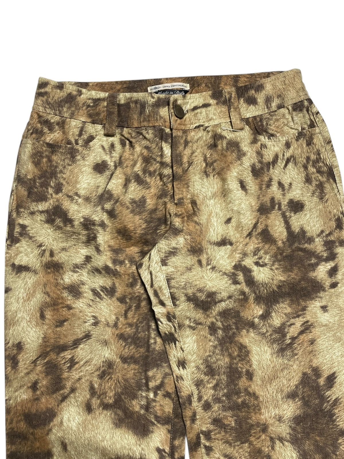 Tornado Mart 2000’s Grace Continental - Leopard Print Flared Pants Size US 29 - 3 Thumbnail