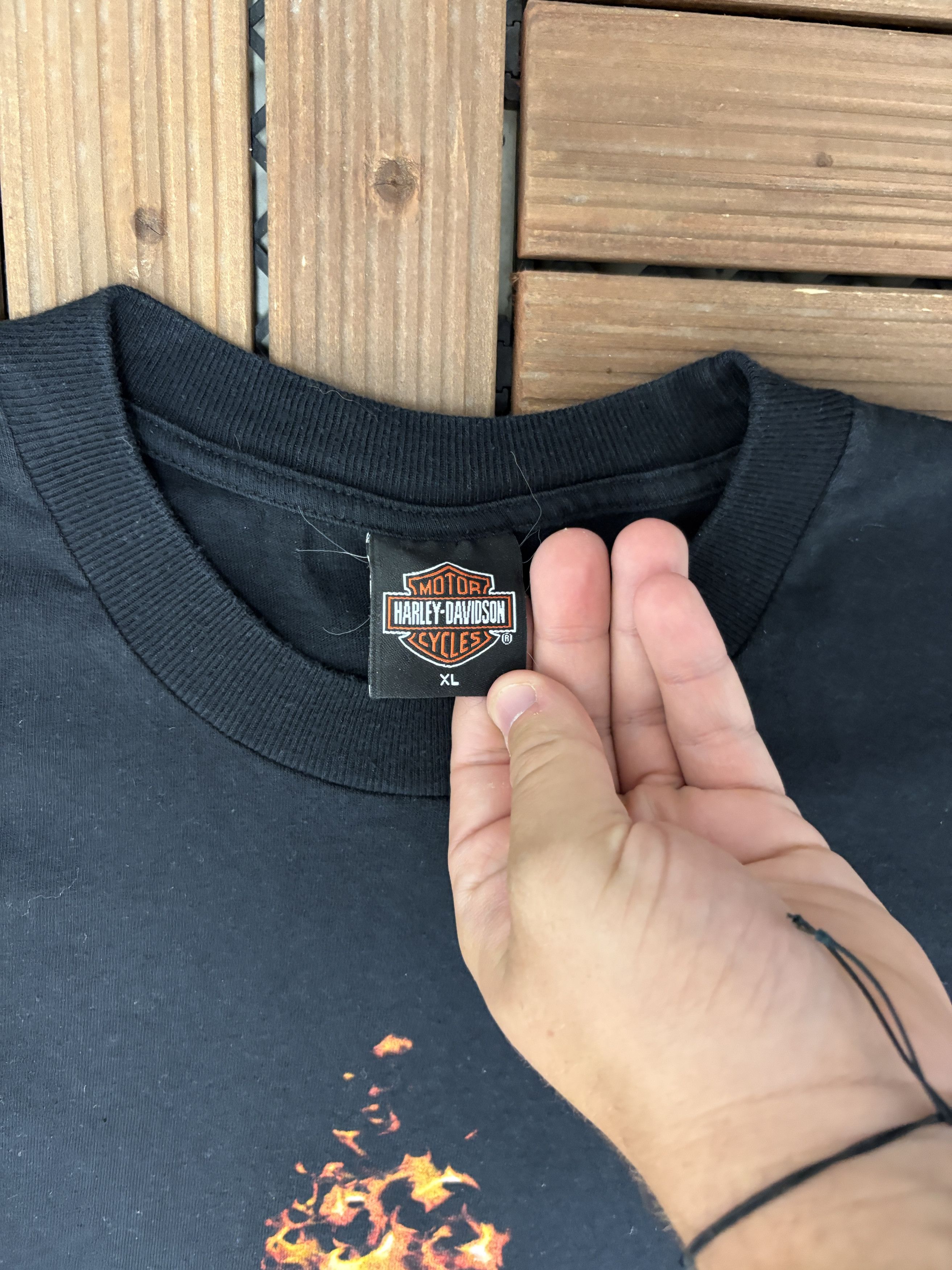 Harley Davidson Harley Davidson Battle Creek, Michigan Vintage Black Tee Size US XL / EU 56 / 4 - 6 Thumbnail