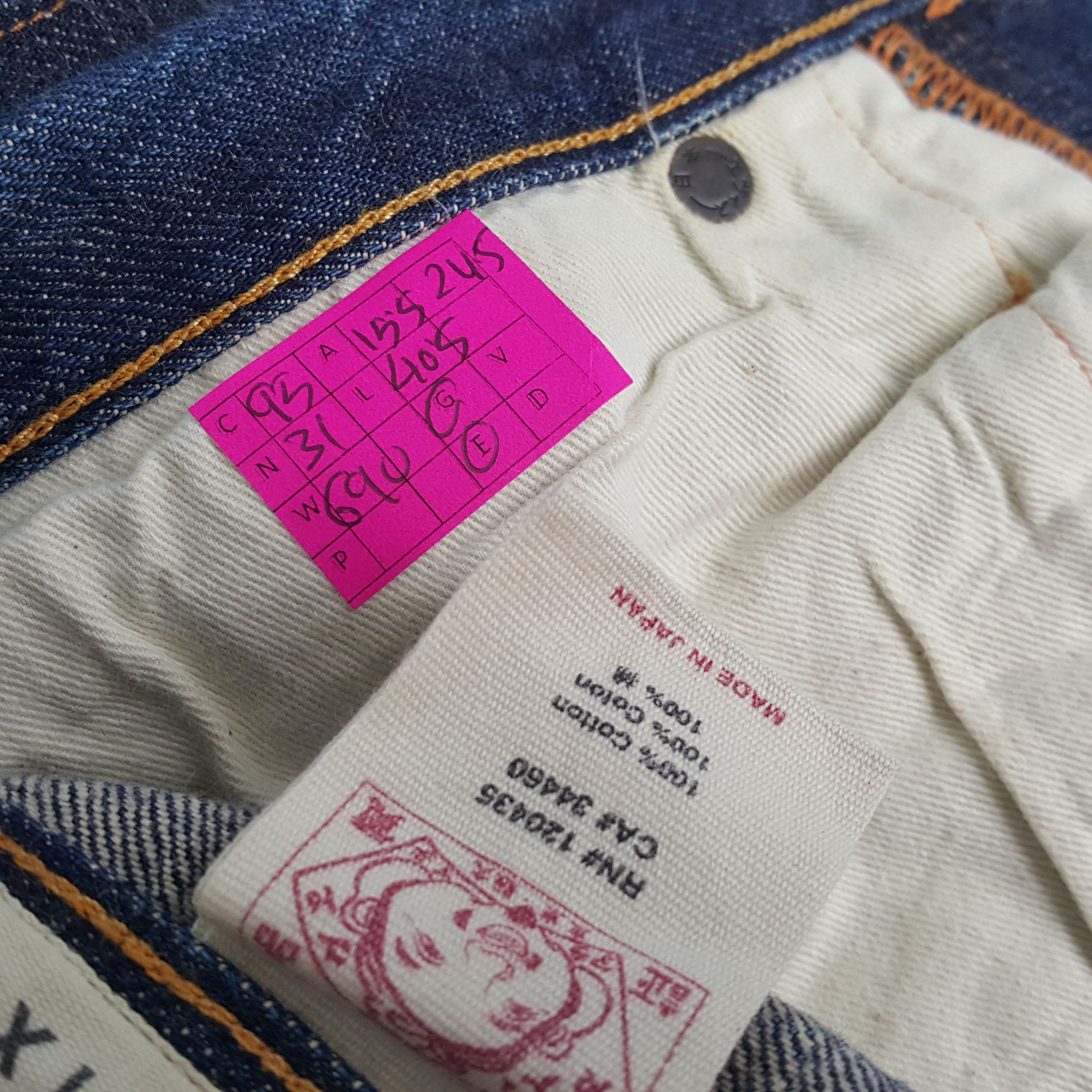 Evisu × Japanese Brand × Vintage EVISU Japanese Brand Streetwear Custom Logo Style Jeans Size US 31 - 14 Thumbnail