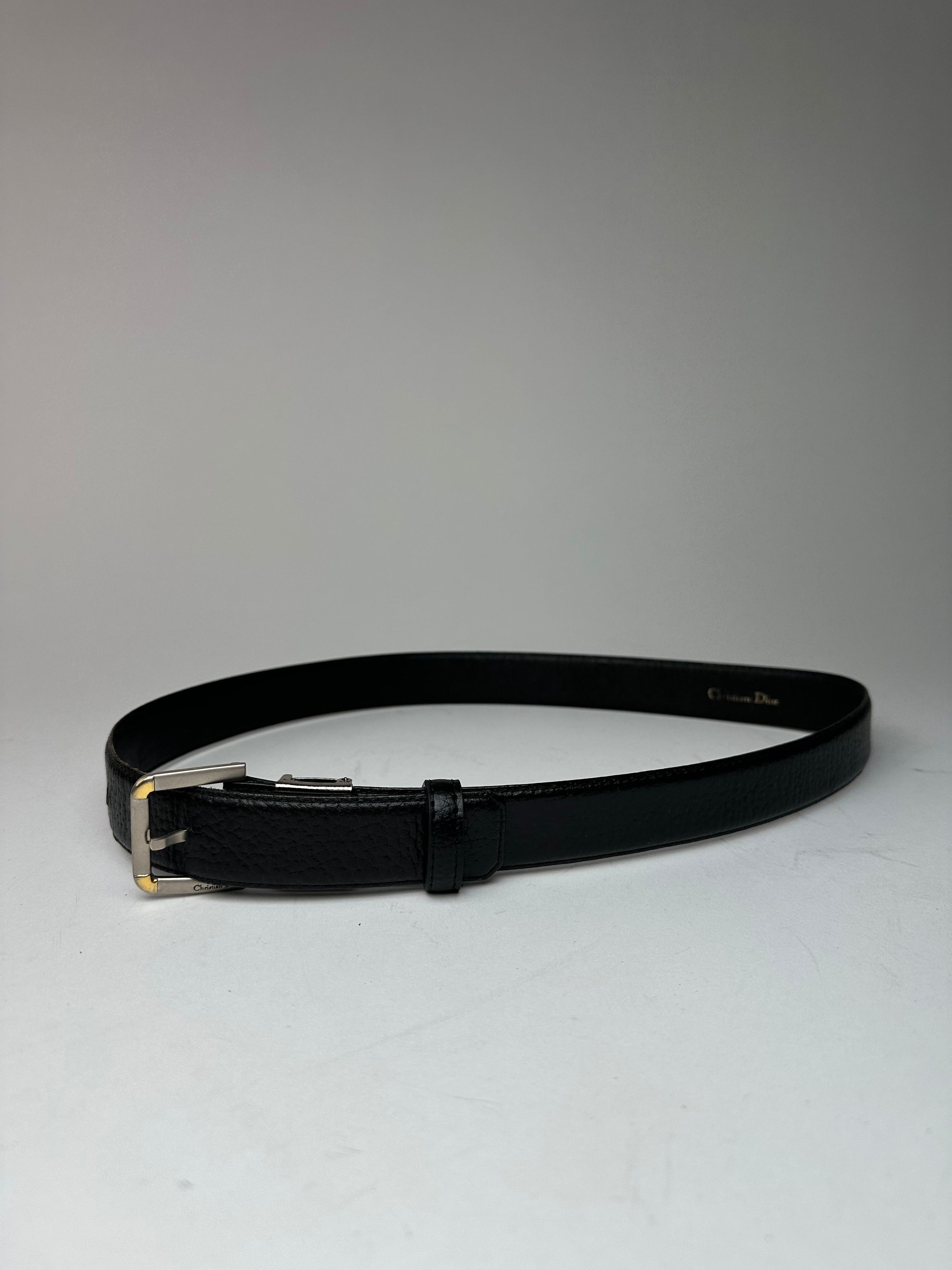 Dior Vintage Leather Belt Black Size ONE SIZE - 1 Thumbnail
