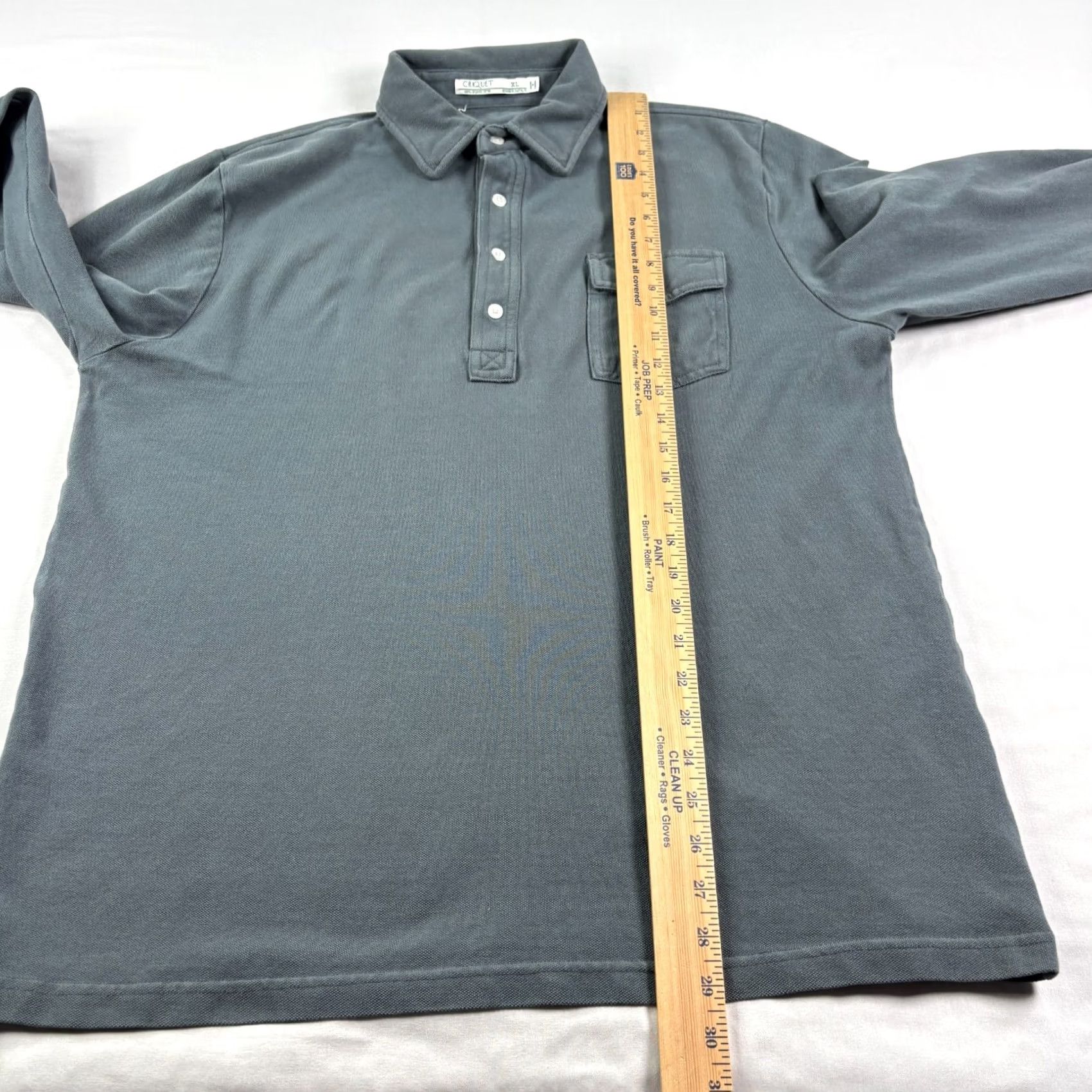Vintage VINTAGE Criquet Polo Shirt Mens XL Gray Long Sleeve Pocket Preppy Casual Organic Cotton Size US XL / EU 56 / 4 - 5 Thumbnail