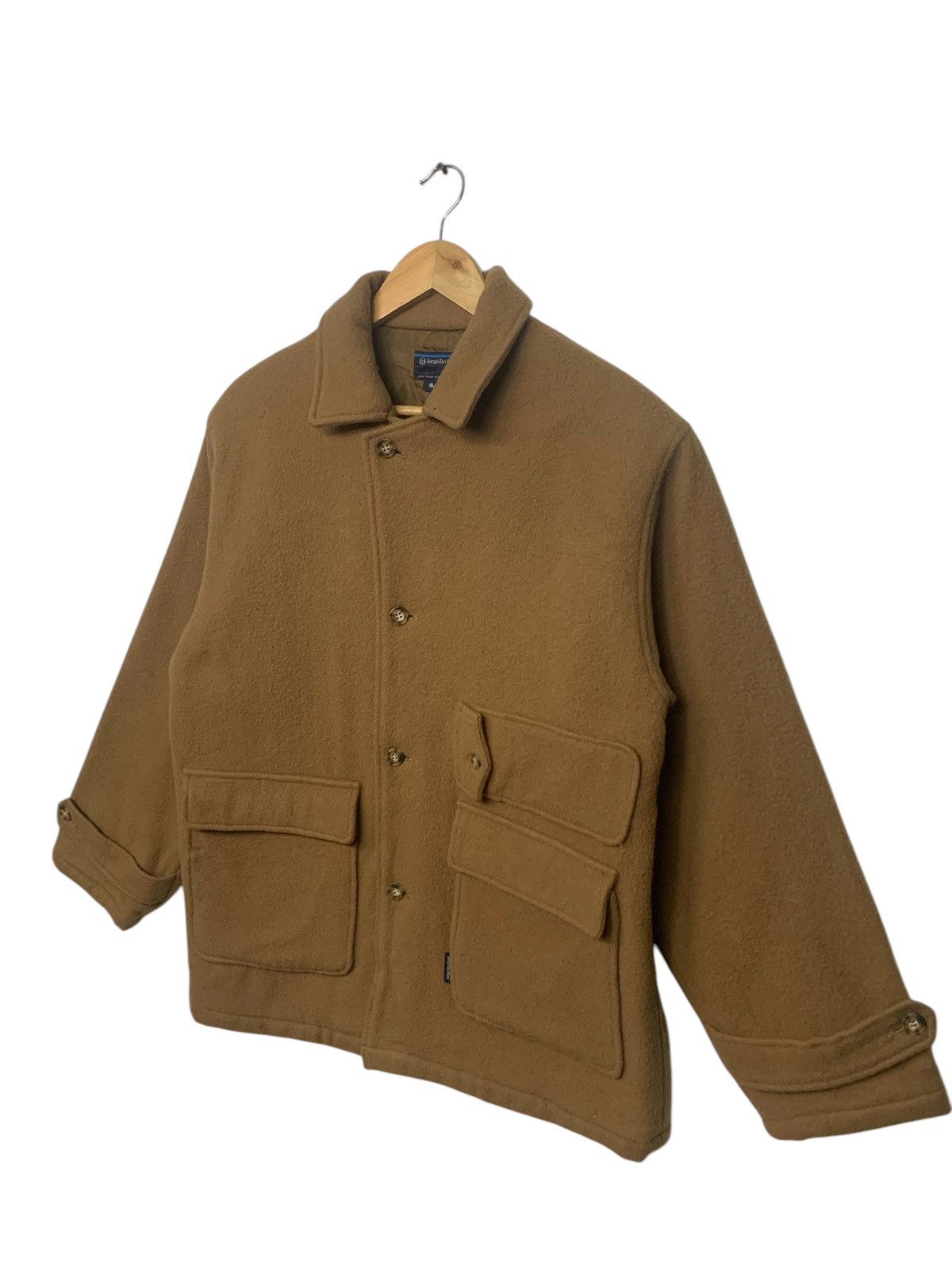 Sergio Tacchini × Vintage Vintage 90's Sergio Tacchini Full Button Down Wool Jacket Size US L / EU 52-54 / 3 - 2 Thumbnail