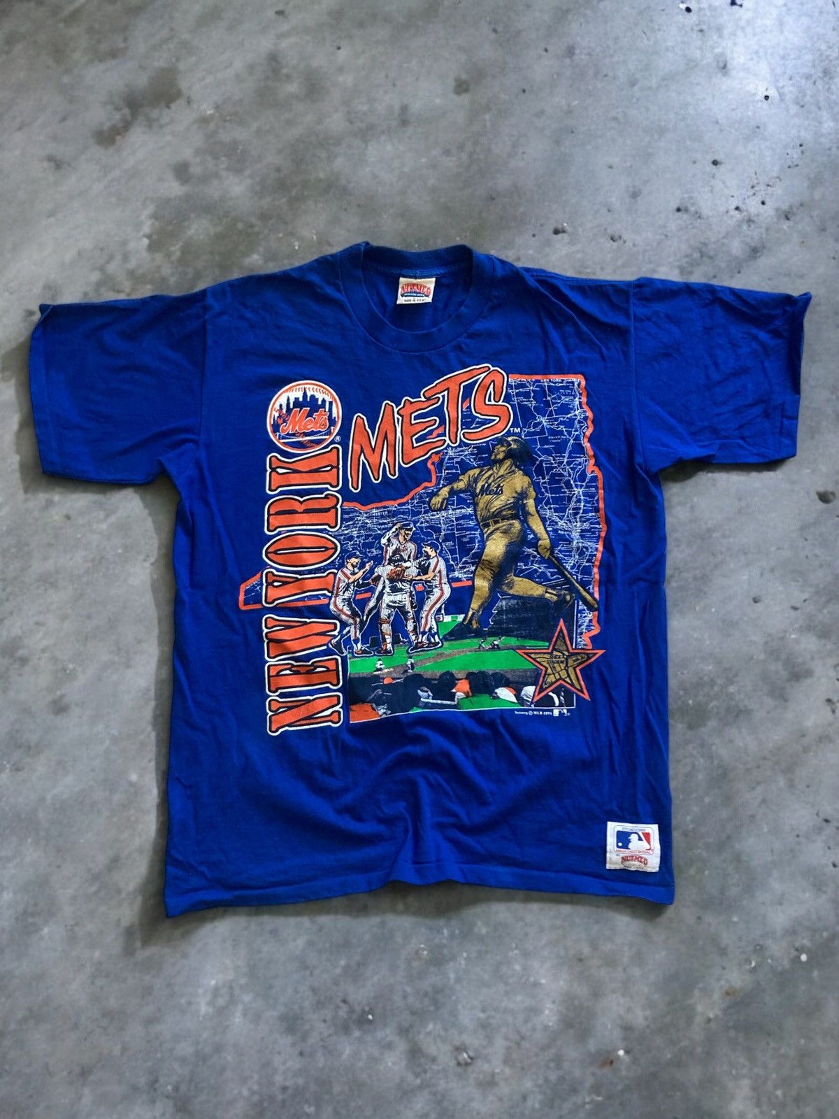 MLB × Nutmeg × Vintage Vintage 90’s new york mets mlb nutmeg tee tshirt L y2k drip Size US L / EU 52-54 / 3 - 1 Thumbnail