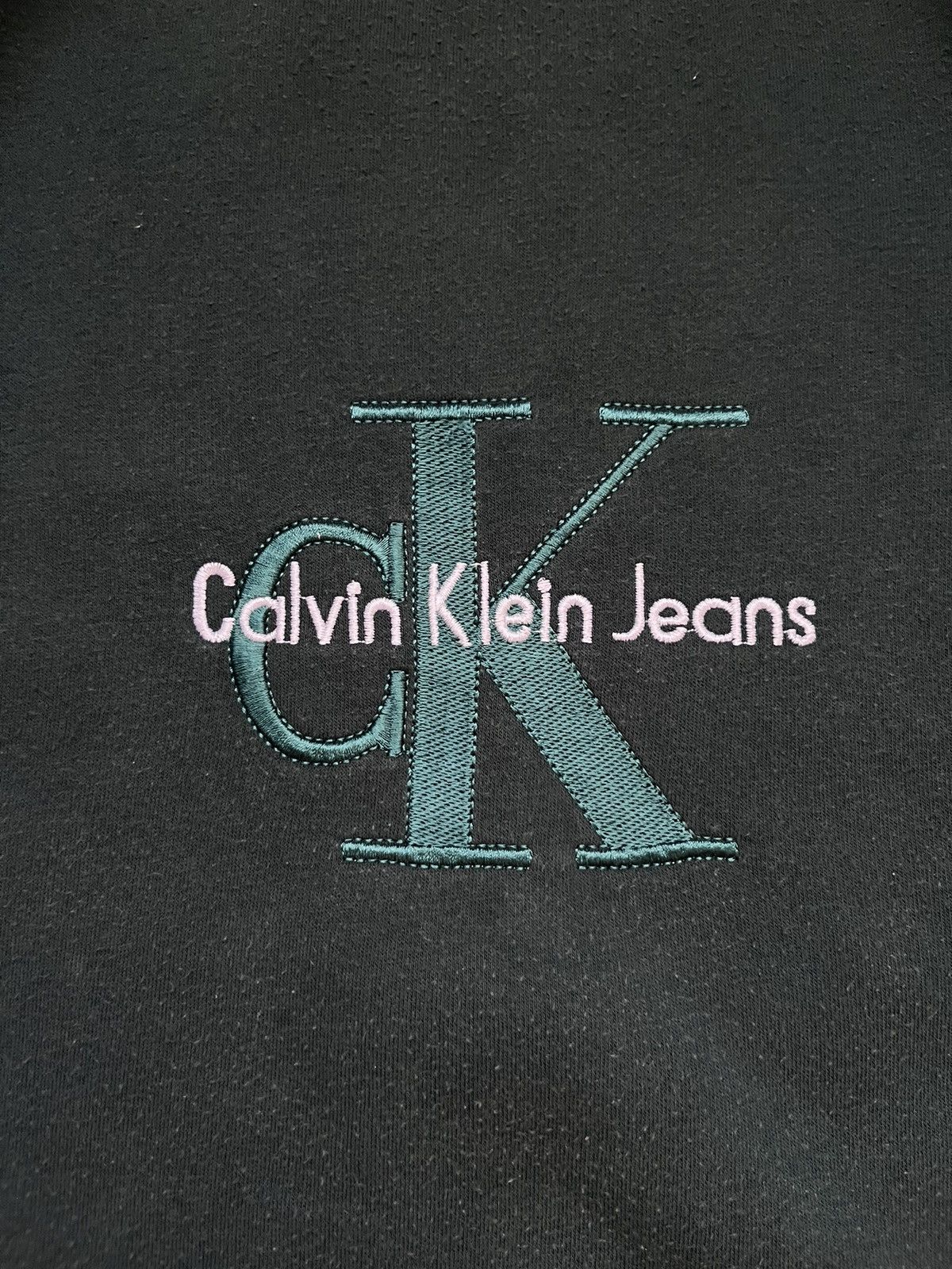 Calvin Klein Calvin Klein Vintage Big Logo Embroidered Sweatshirt Green Size US L / EU 52-54 / 3 - 4 Thumbnail